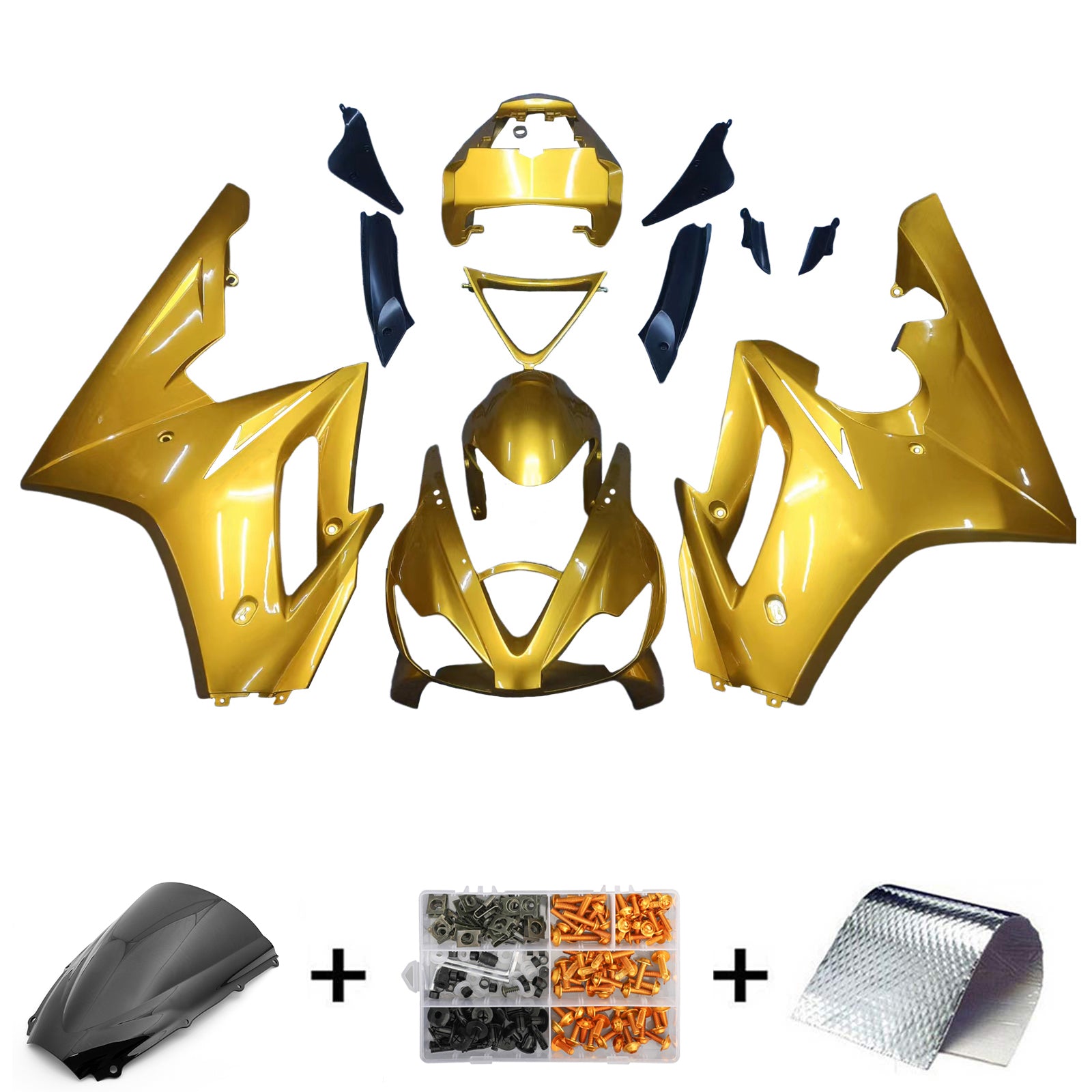Amotopart 2006-2008 Triumph Daytona 675 Gold Fairing Kit