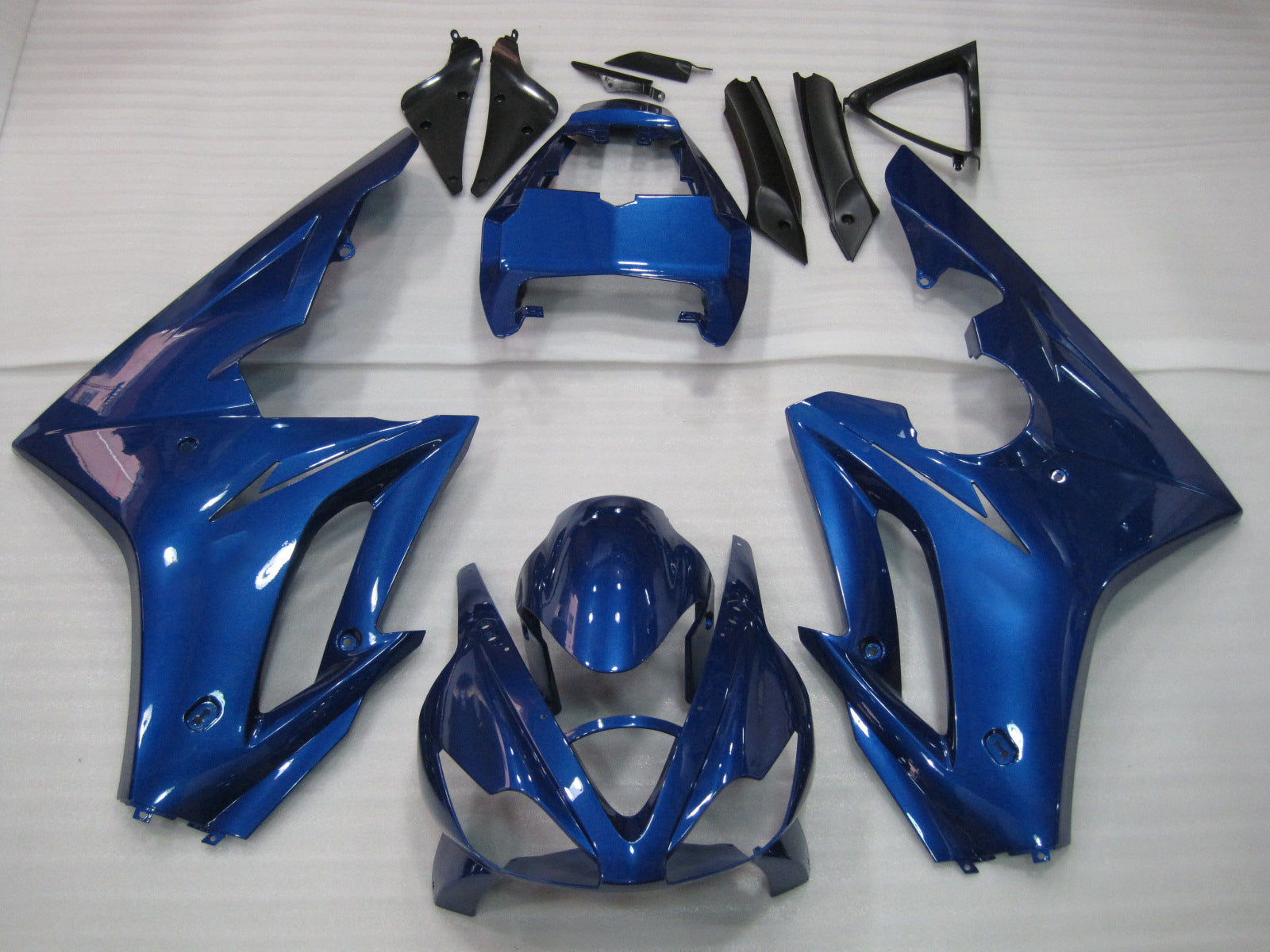 Amotopart 2006-2008 Triumph Daytona 675 Kit de carénage bleu blanc