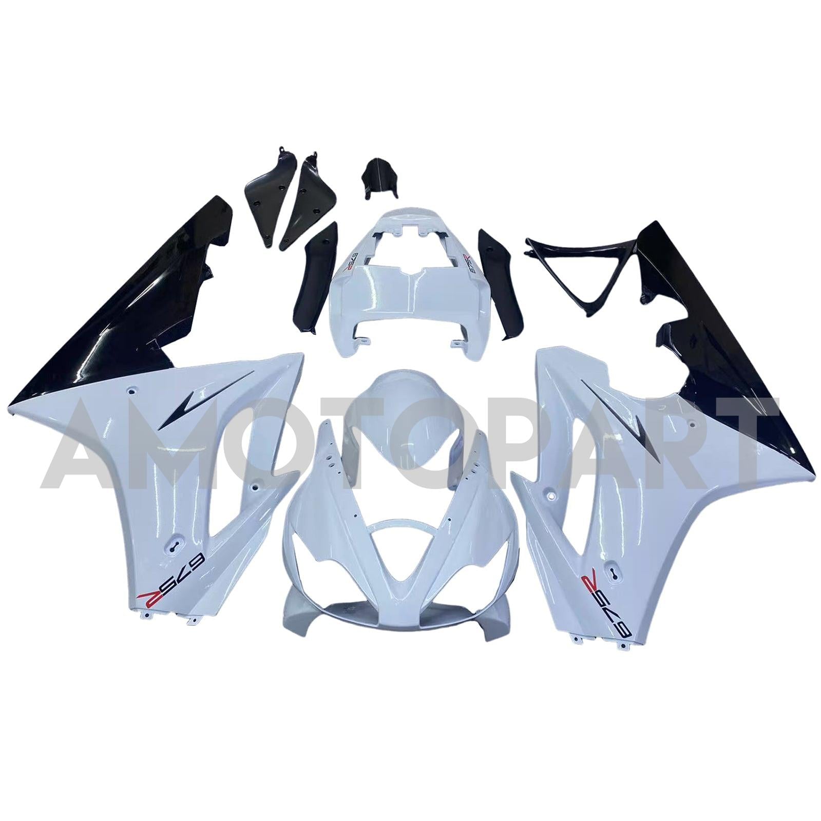 Amotopart 2006-2008 Triumph Daytona 675 White Fairing Kit