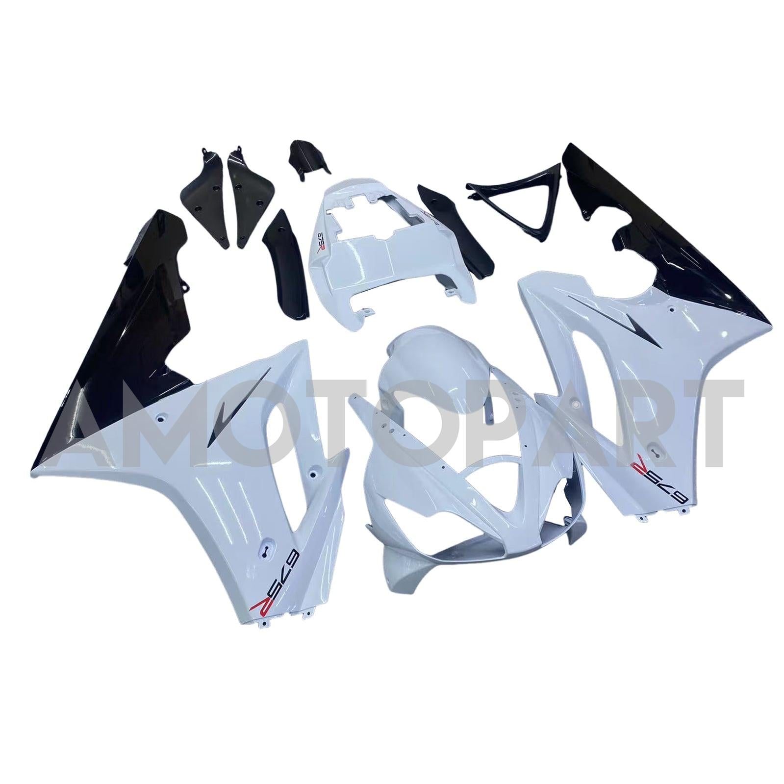 Amotopart 2006-2008 Triumph Daytona 675 White Fairing Kit