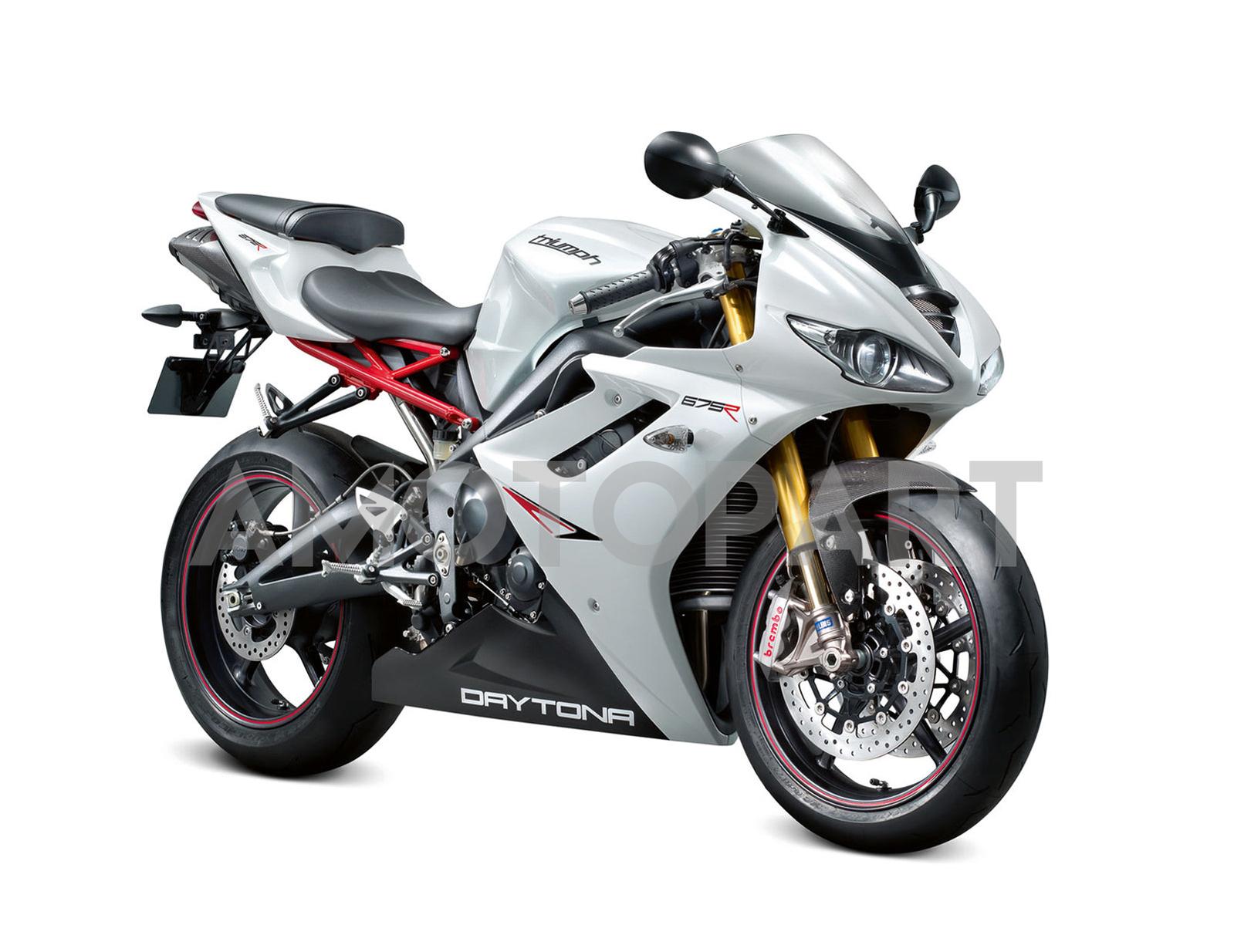 Amotopart 2006-2008 Triumph Daytona 675 White Fairing Kit