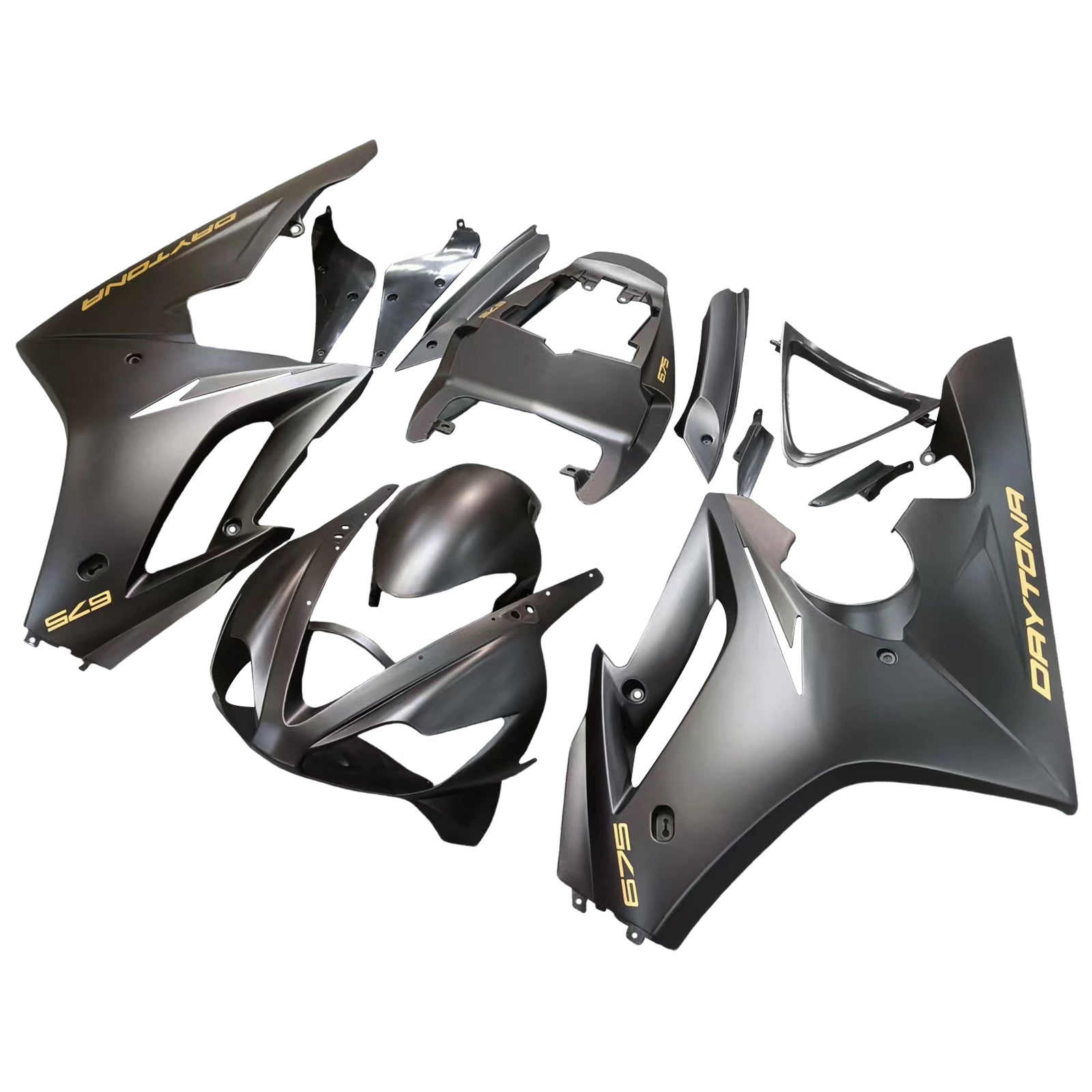 Kit de carénage noir Amotopart 2006-2008 Triumph Daytona 675