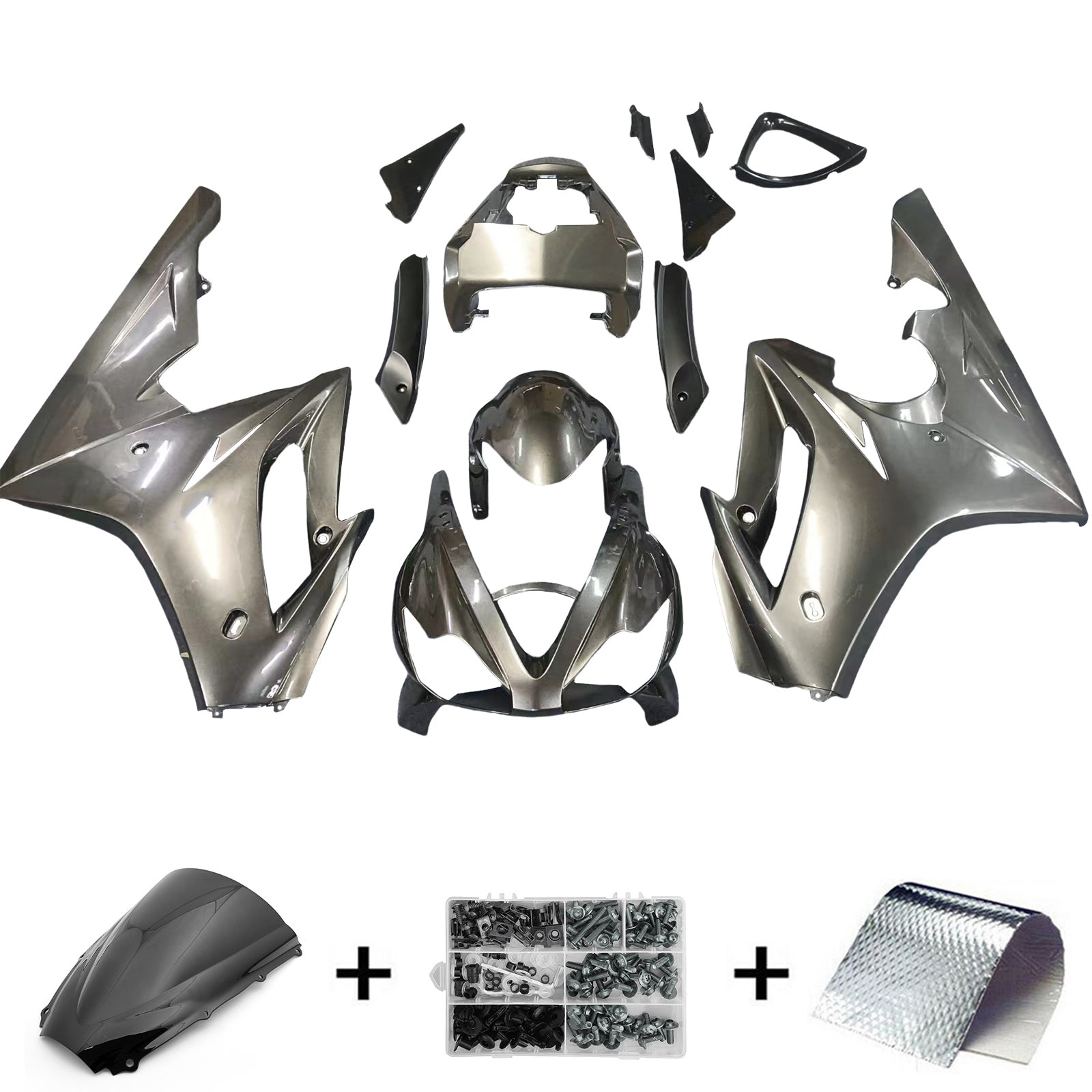 Amotopart フェアリング Triumph Daytona 675 2006-2008 グレー フェアリングキット