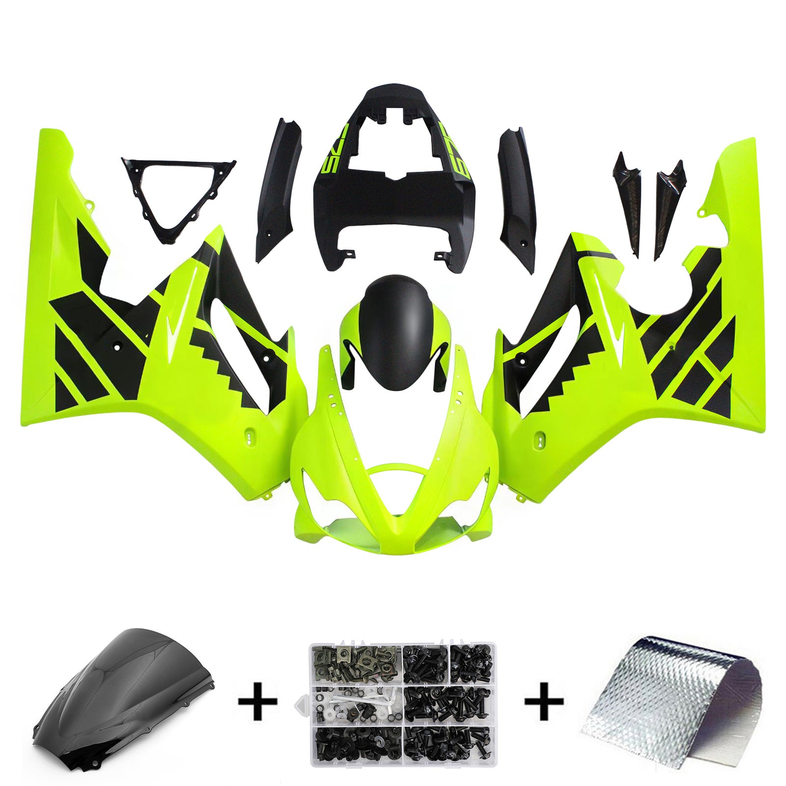 Amotopart Triumph 2006-2008 Daytona 675 Neon Green Fairing Kit