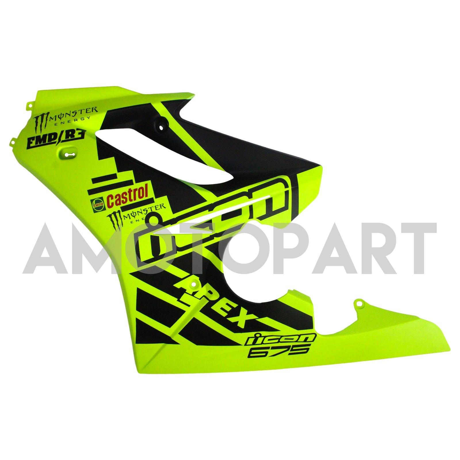 Kit de carenado Amotopart Triumph 2006-2008 Daytona 675 amarillo negro