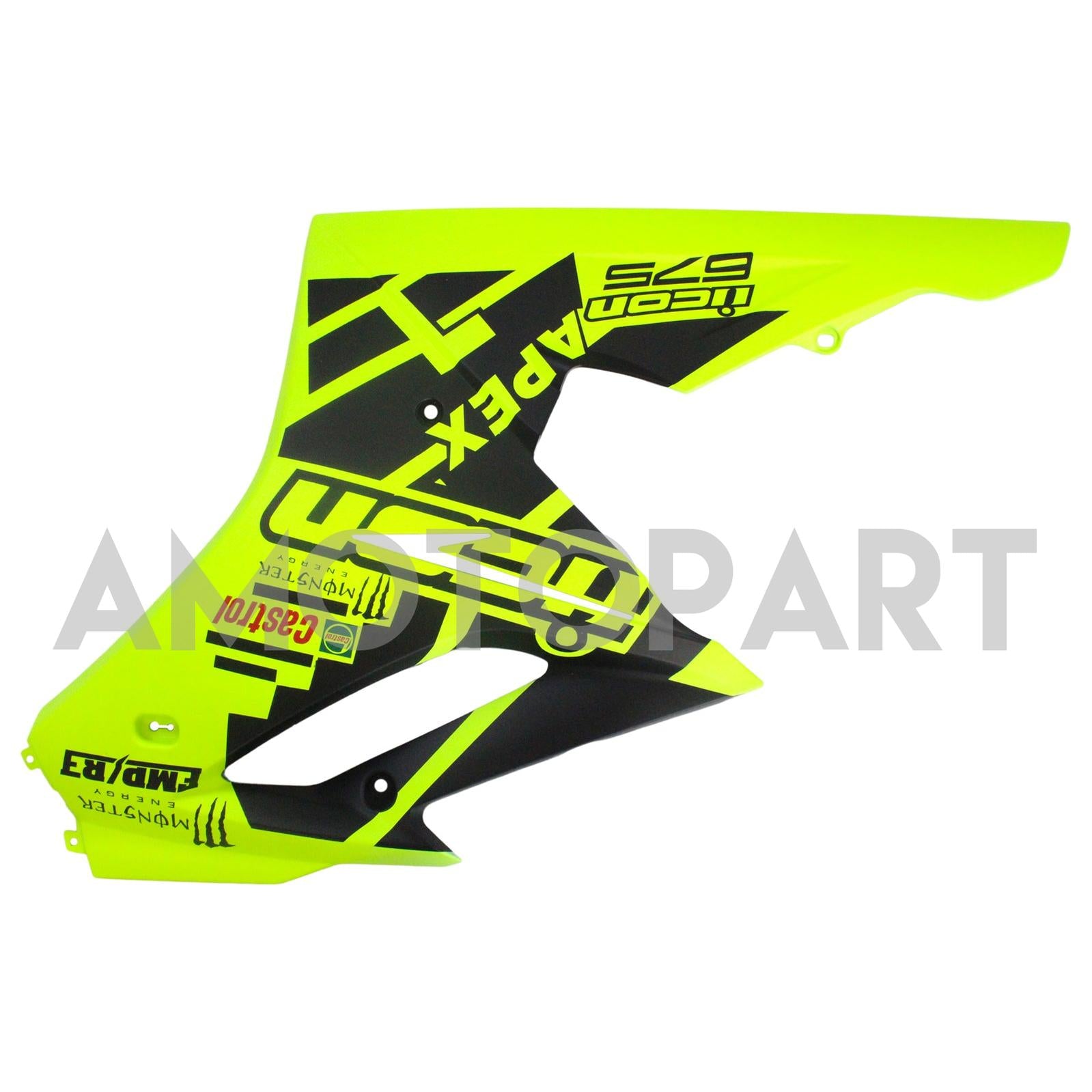 Kit de carenado Amotopart Triumph 2006-2008 Daytona 675 amarillo negro