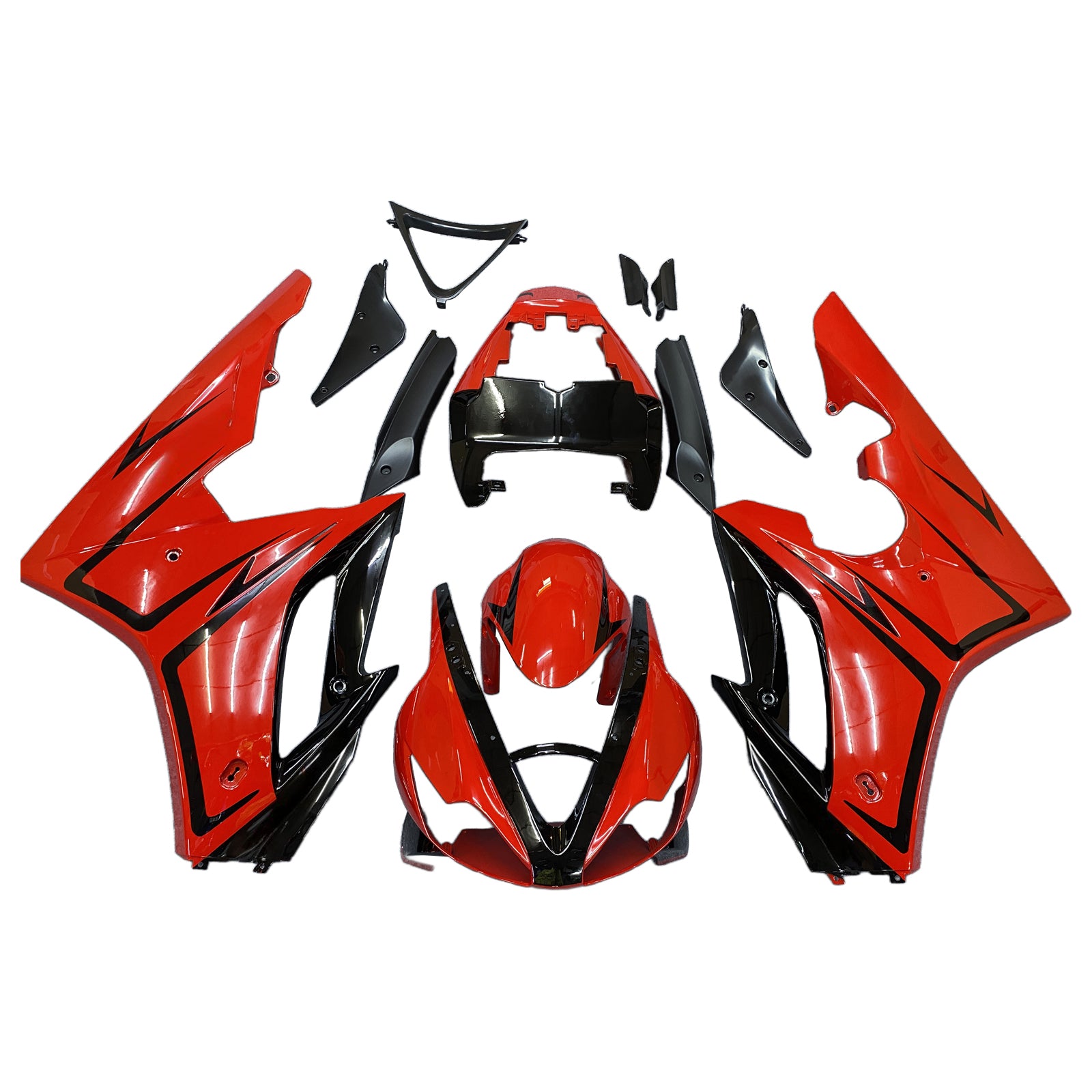 Amotopart Triumph 2006-2008 Daytona 675 Red With Black Line Fairing Kit