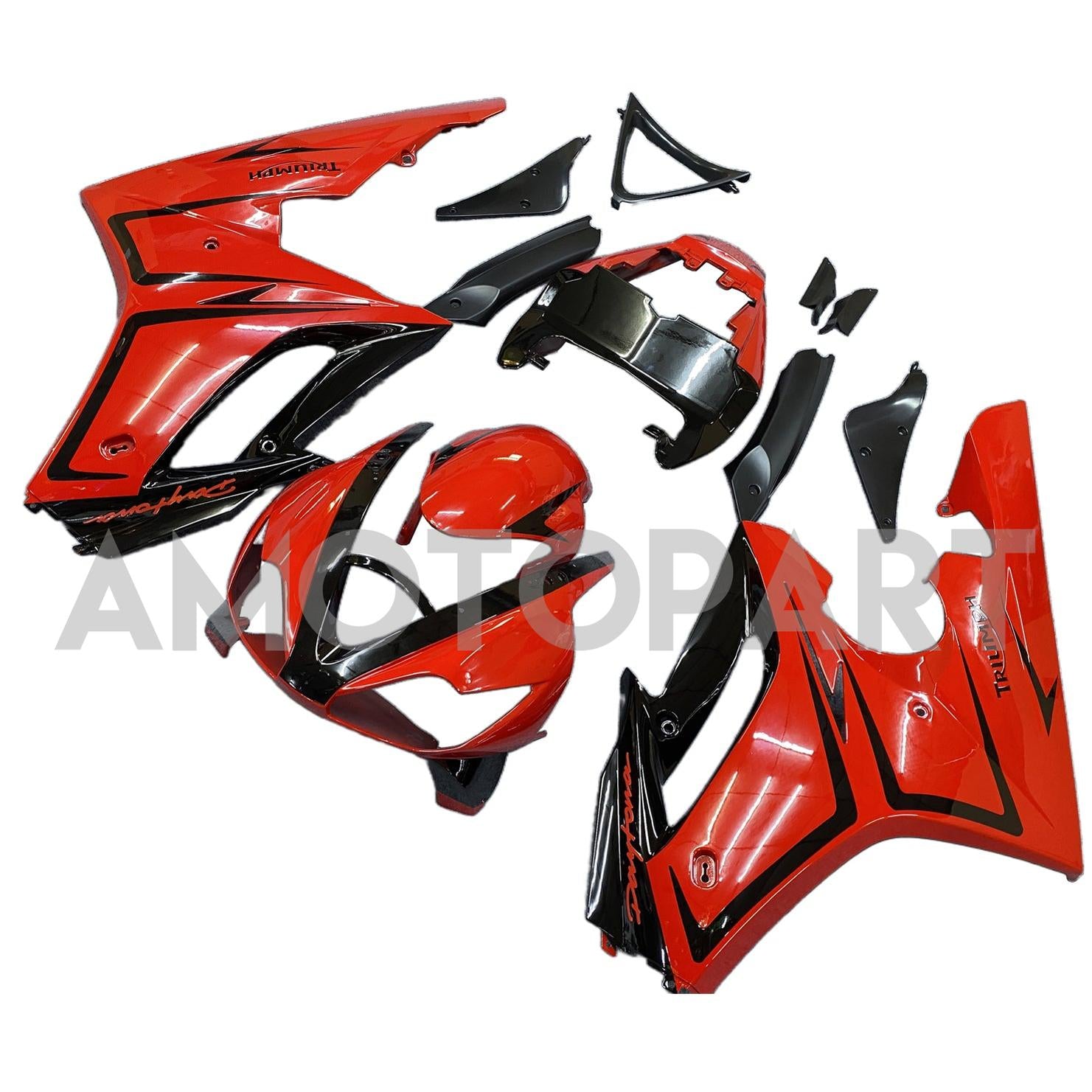 AMOTOPT TRIUMPH 2006-2008 DAYTONA 675 RED COM BLACK LINE Faiting Kit