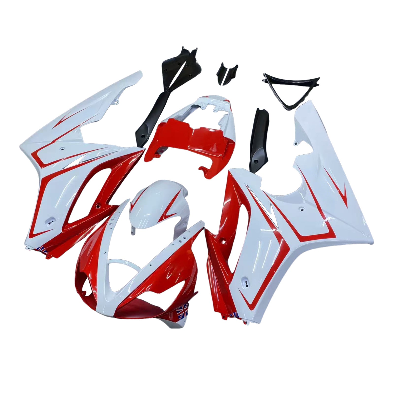 Amotopart 2006-2008 Triumph Daytona 675 Red&White Style2 Fairing Kit