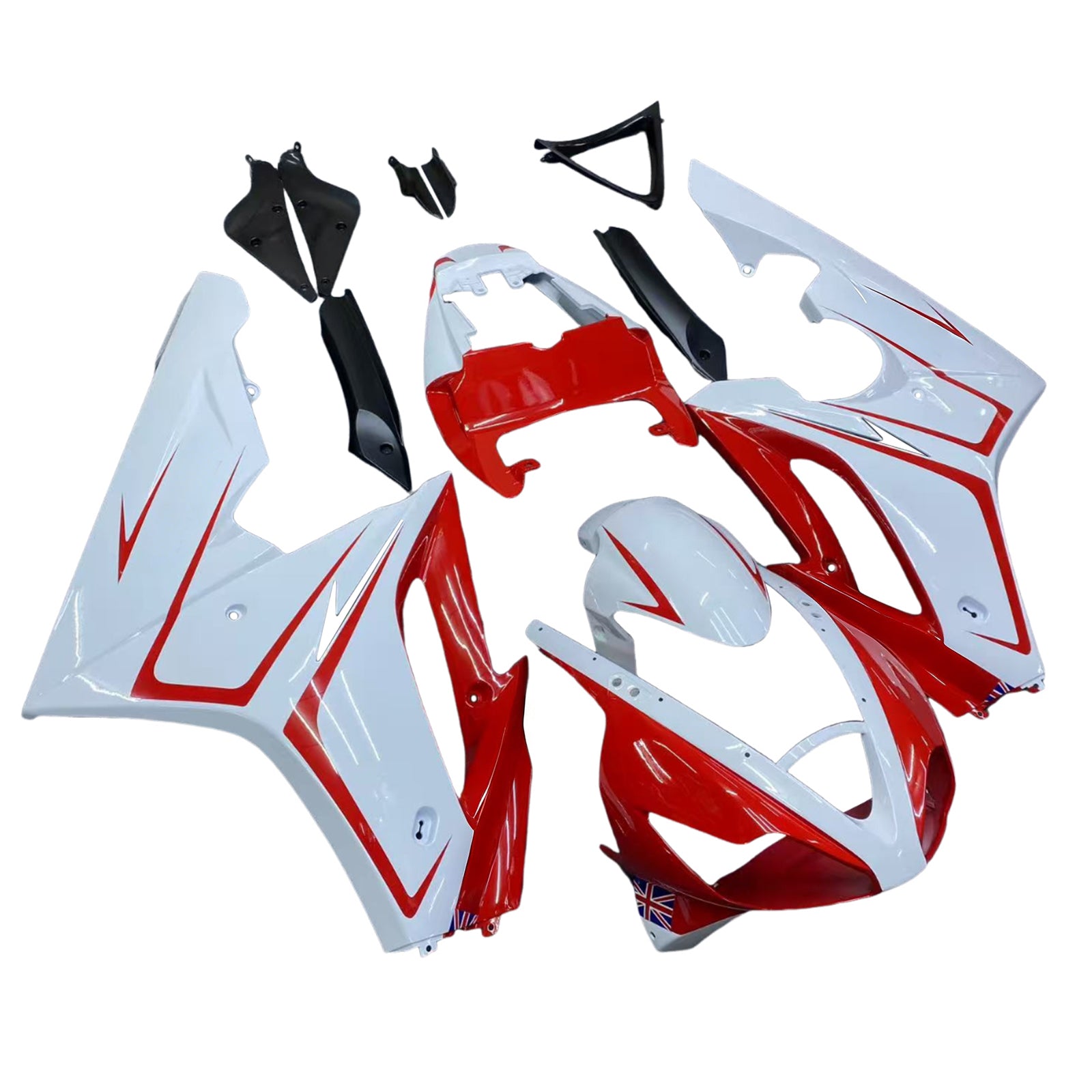 Amotopart 2006-2008 Triumph Daytona 675 Red&White Style2 Fairing Kit