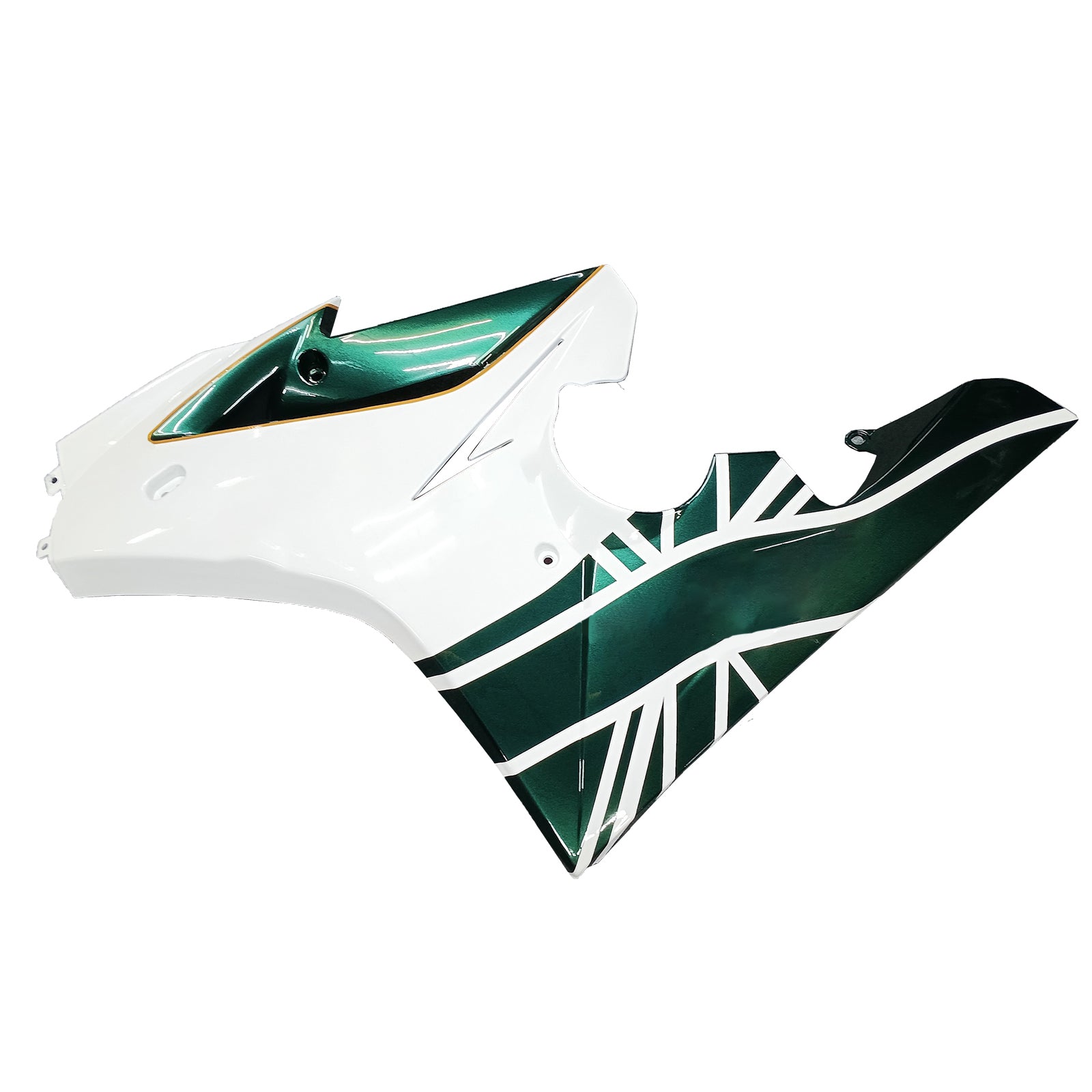 Amotopart 2006-2008 Triumph Daytona 675 Green White Style6 Fairing Kit
