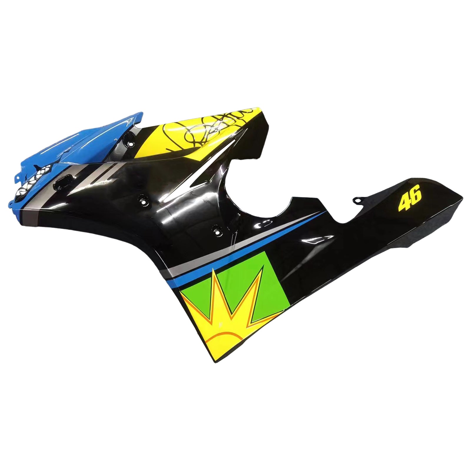Amotopart 2006-2008 Triumph Daytona 675 Bleu&Kit de carénage Yellow Monster