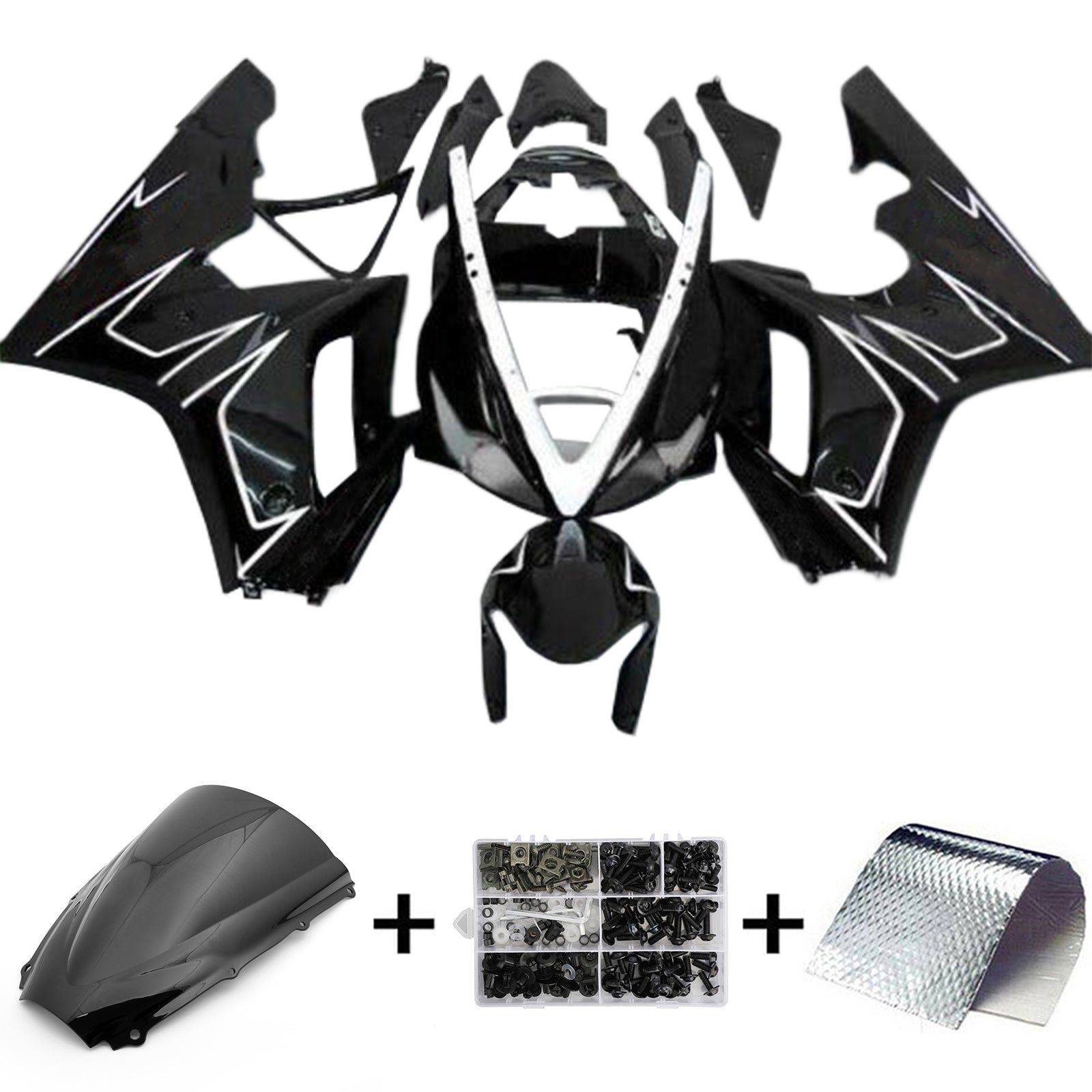 Amotopart 2006-2008 Kit carena Triumph Daytona 675 nera Style5