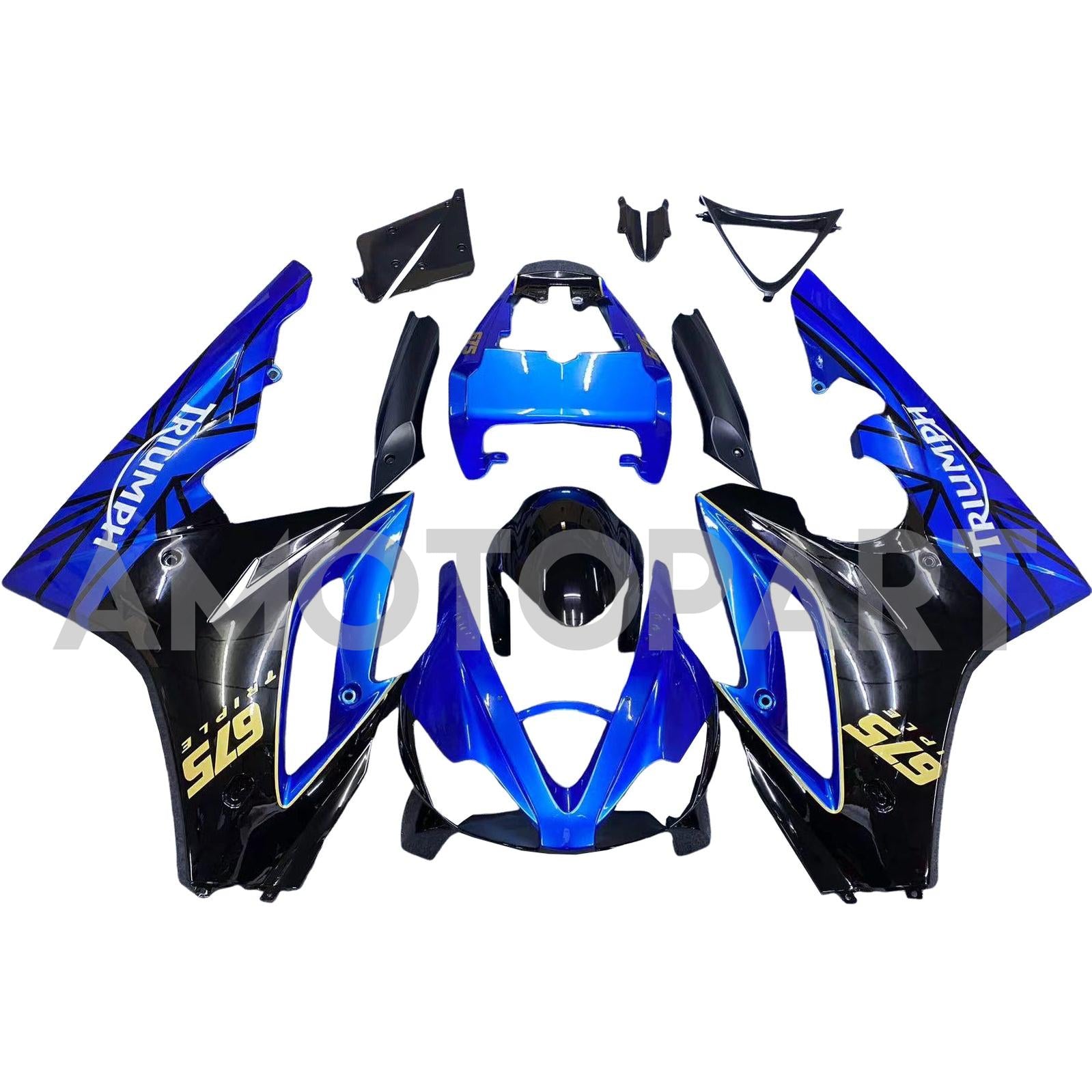Amotopart 2006-2008 Triumph Daytona 675 Blue Fairing Kit