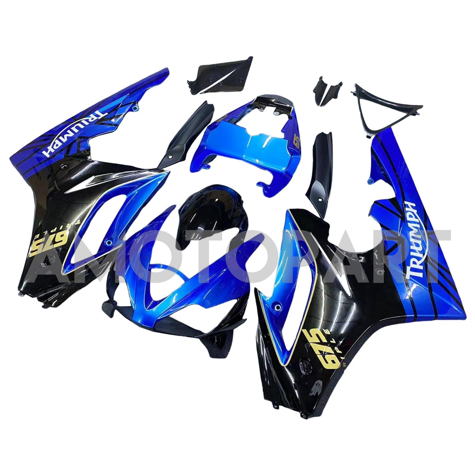 Amotopart 2006-2008 Triumph Daytona 675 Blue Fairing Kit