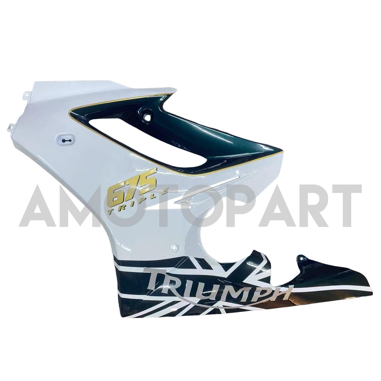 Amotopart 2006-2008 Triumph Daytona 675 Black & White Style1 Fairing Kit