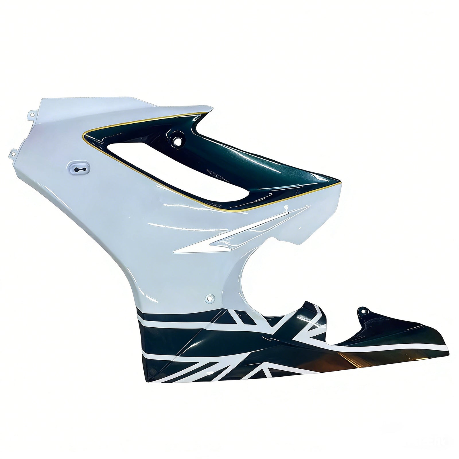 Amotopart 2006-2008 Triumph Daytona 675 Noir&Kit de carénage blanc Style1