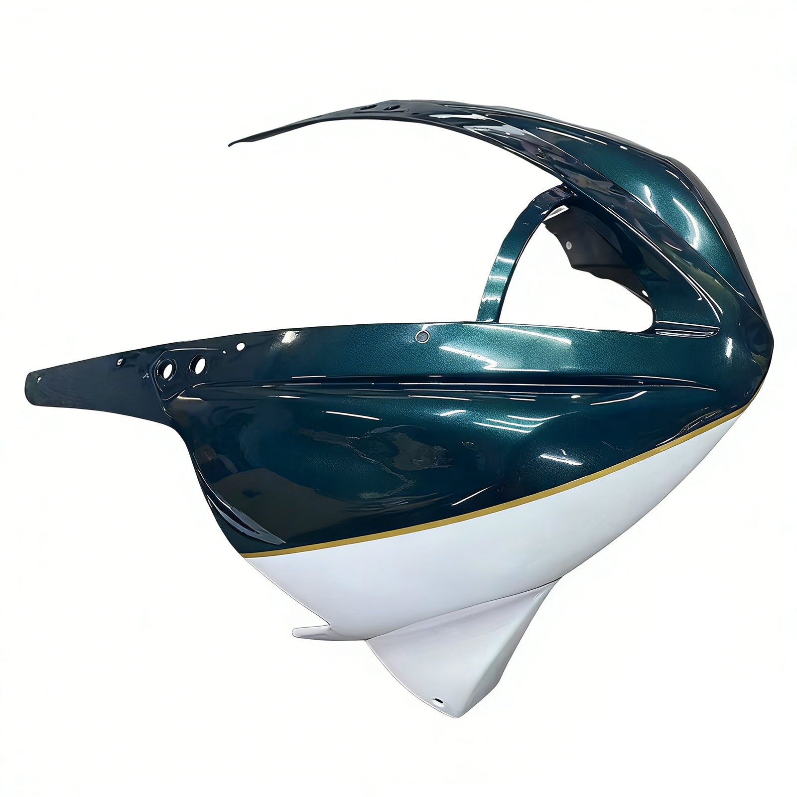 Amotopart 2006-2008 Triumph Daytona 675 Noir&Kit de carénage blanc Style1