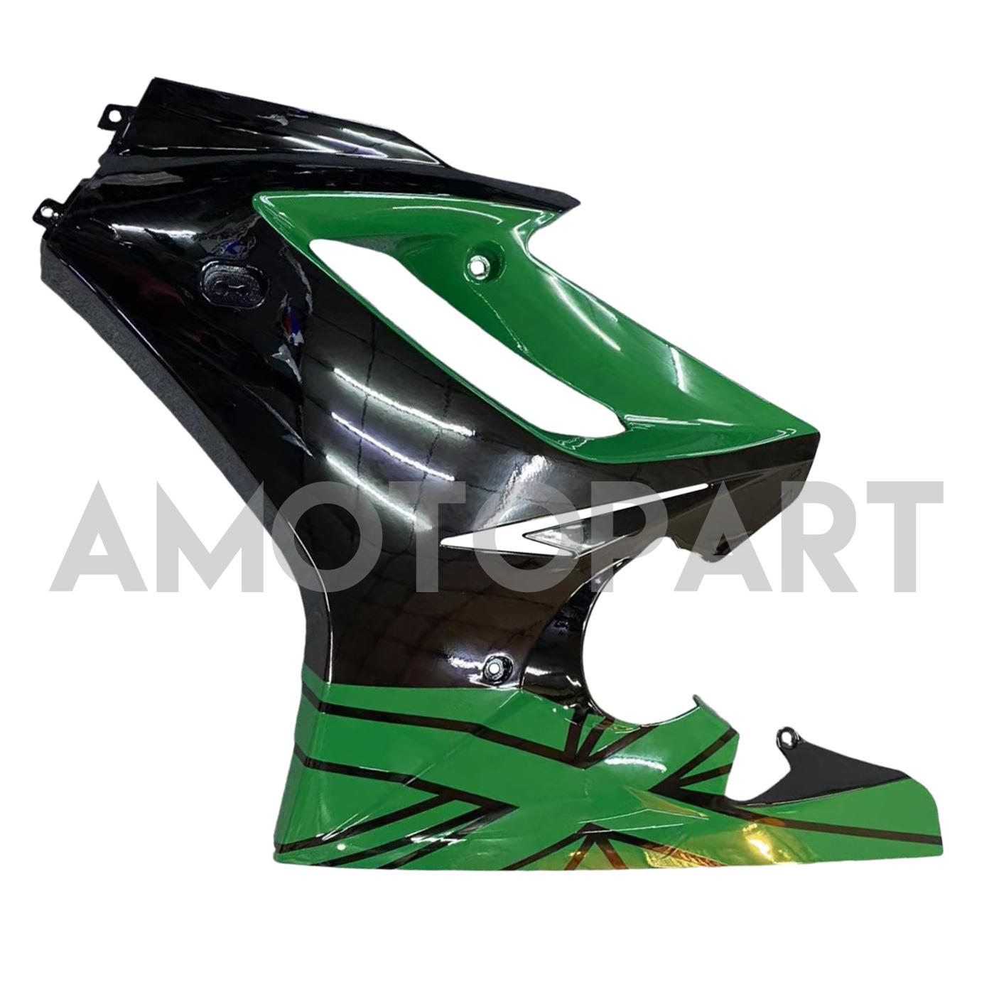 Amotopart 2006-2008 Triumph Daytona 675 Glänzende dunkelgrüne Schwarzverkleidung Kit