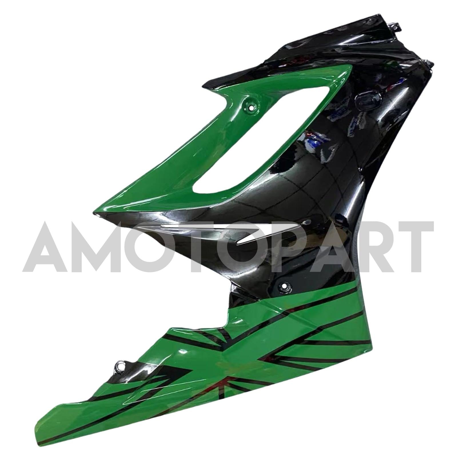 Amotopart 2006-2008 Triumph Daytona 675 Glänzende dunkelgrüne Schwarzverkleidung Kit