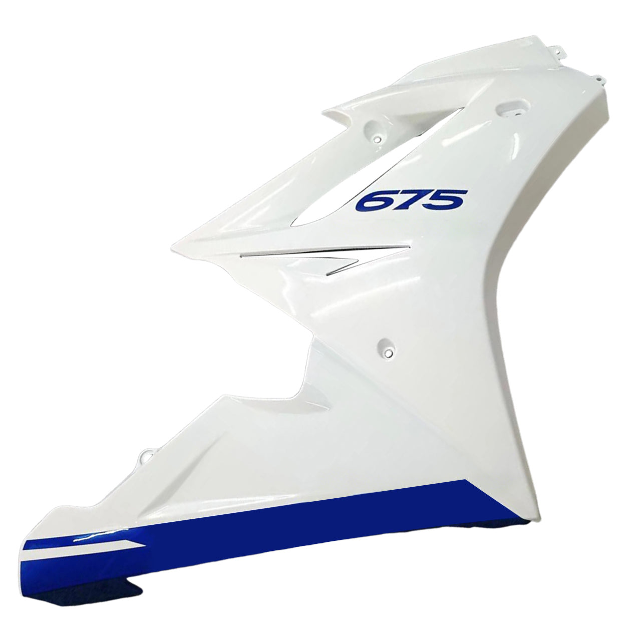 Amotopart 2009-2012 Triumph Daytona 675 Kit de carenado blanco y azul