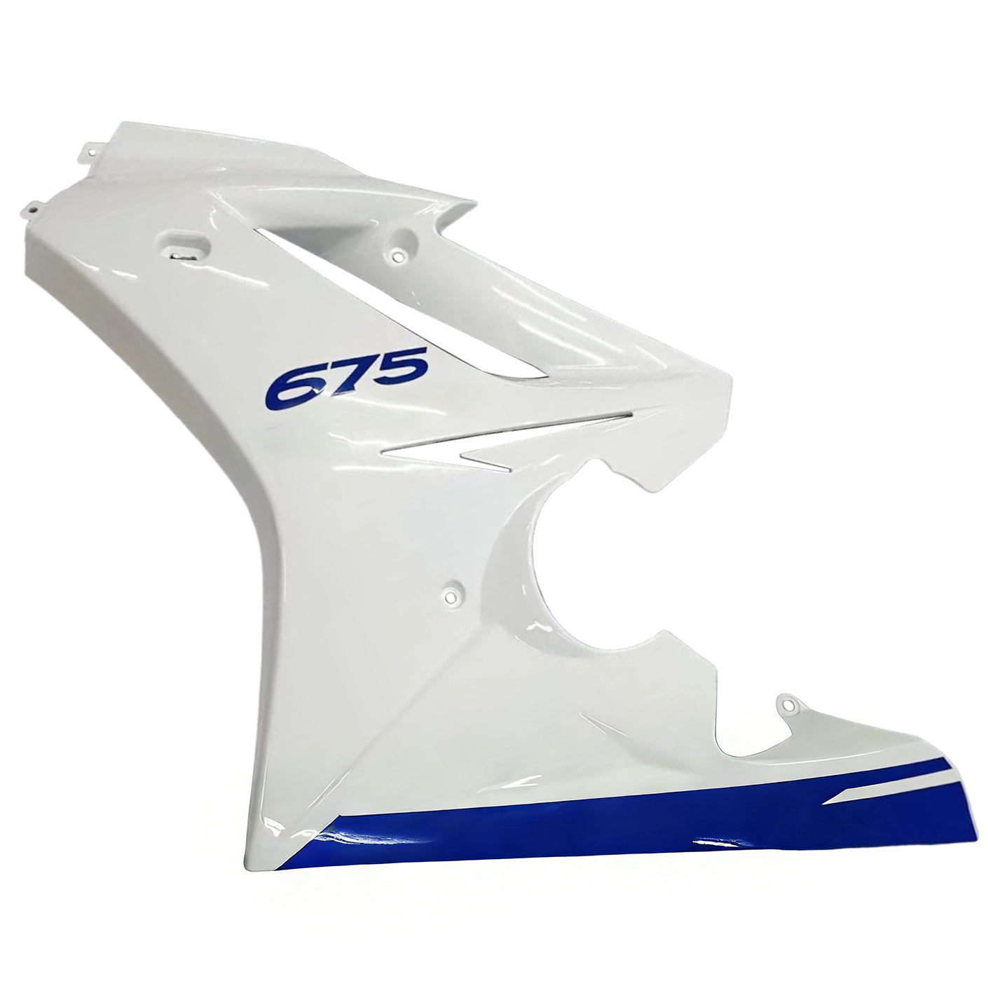 Amotopart 2009-2012 Triumph Daytona 675 Kit de carenado blanco y azul
