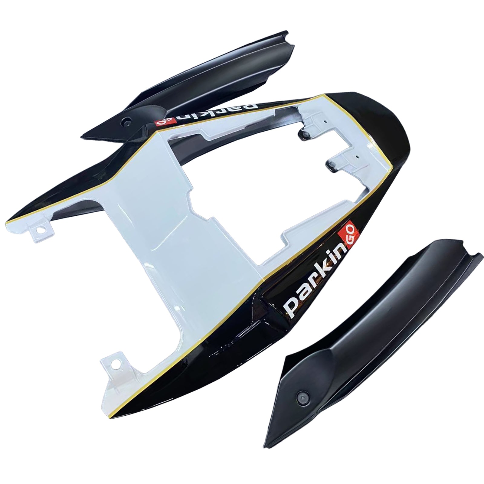 Amotopart 2009-2012 Kit carena Triumph Daytona 675 White&Black Style1