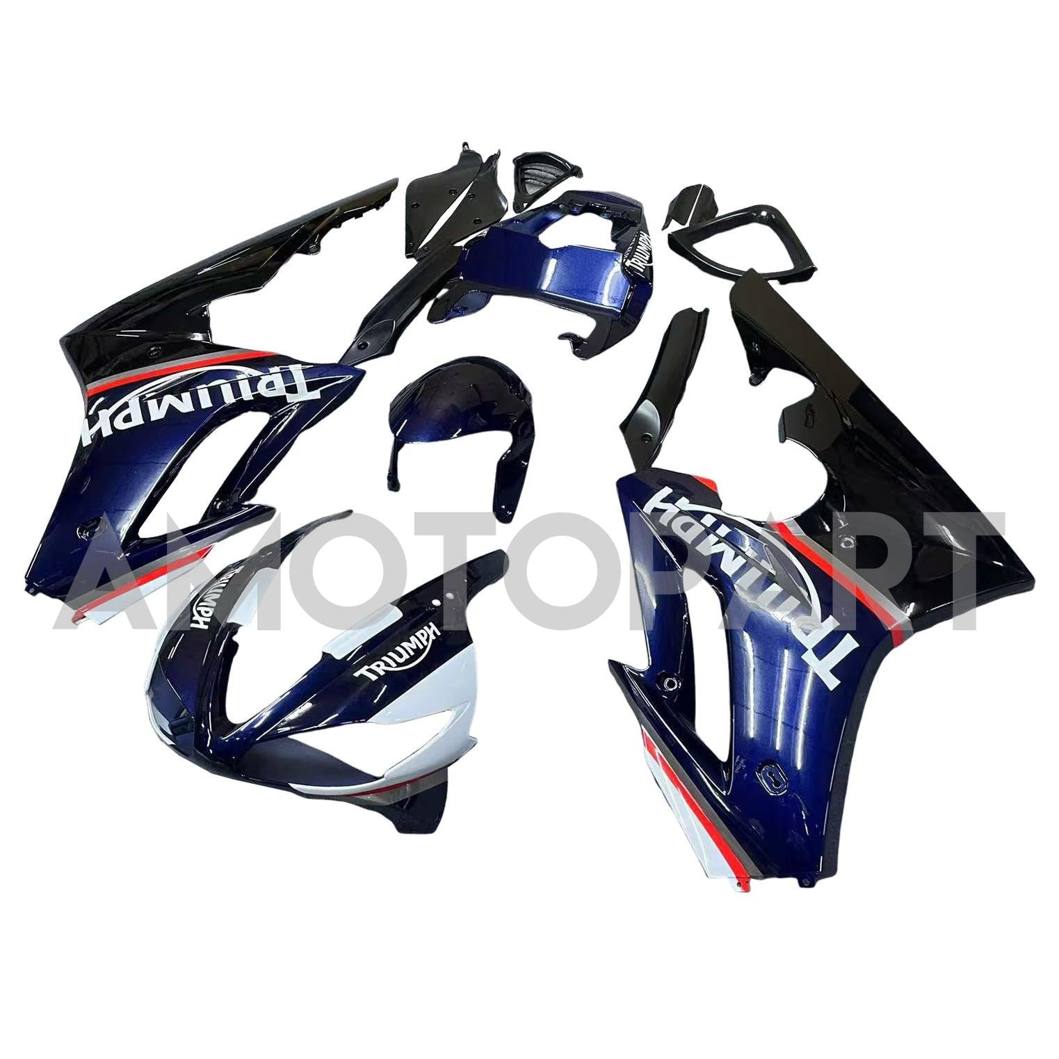 Amotopart 2009-2012 Triumph Daytona 675 Blue&Black Style2 Fairing Kit