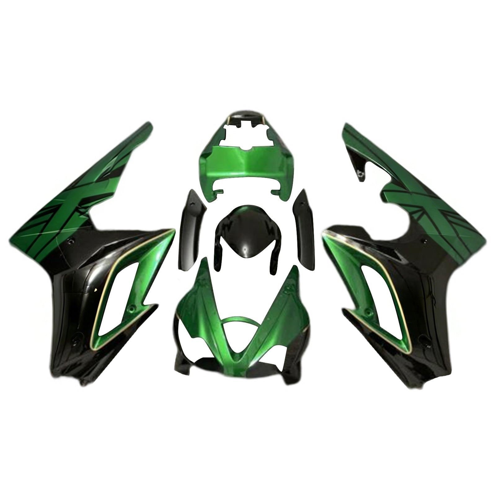 Amotopart 2009-2012 Triumph Daytona 675 Black&Green Fairing Kit