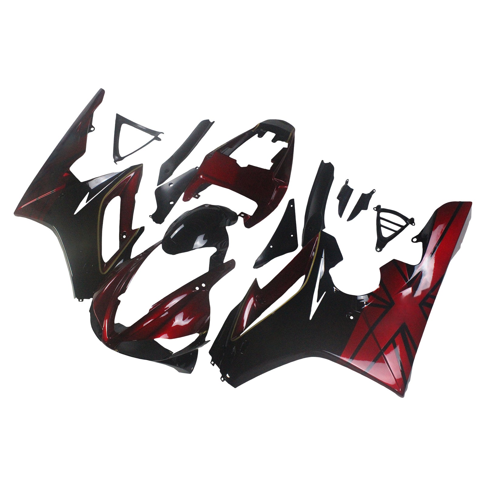 Amotopart 2009-2012 Triumph Daytona 675 Red&Black Fairing Kit