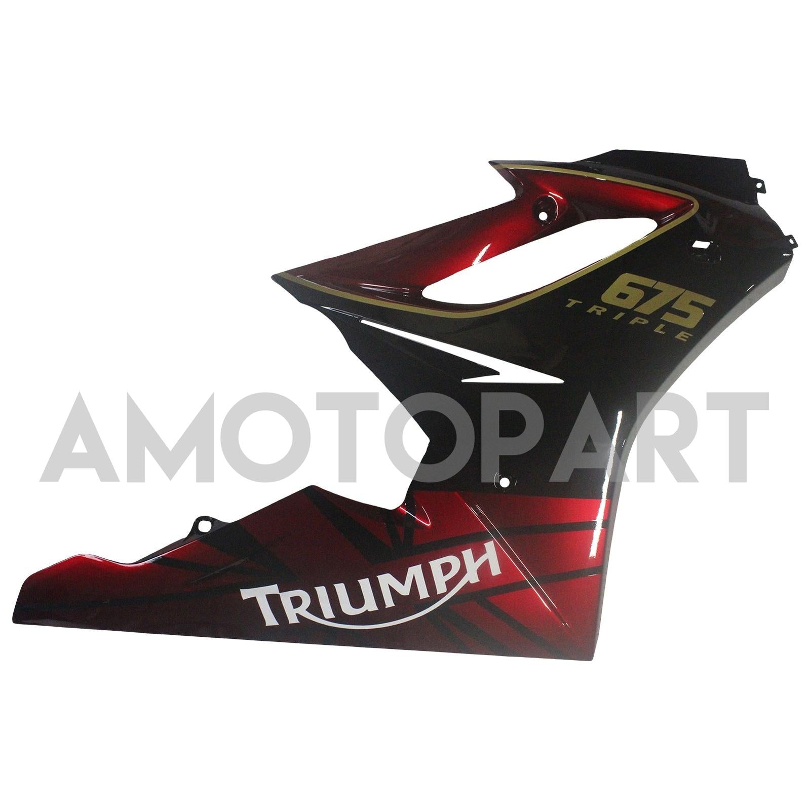 Amotopart 2009-2012 Triumph Daytona 675 Red & Black Fairing Kit
