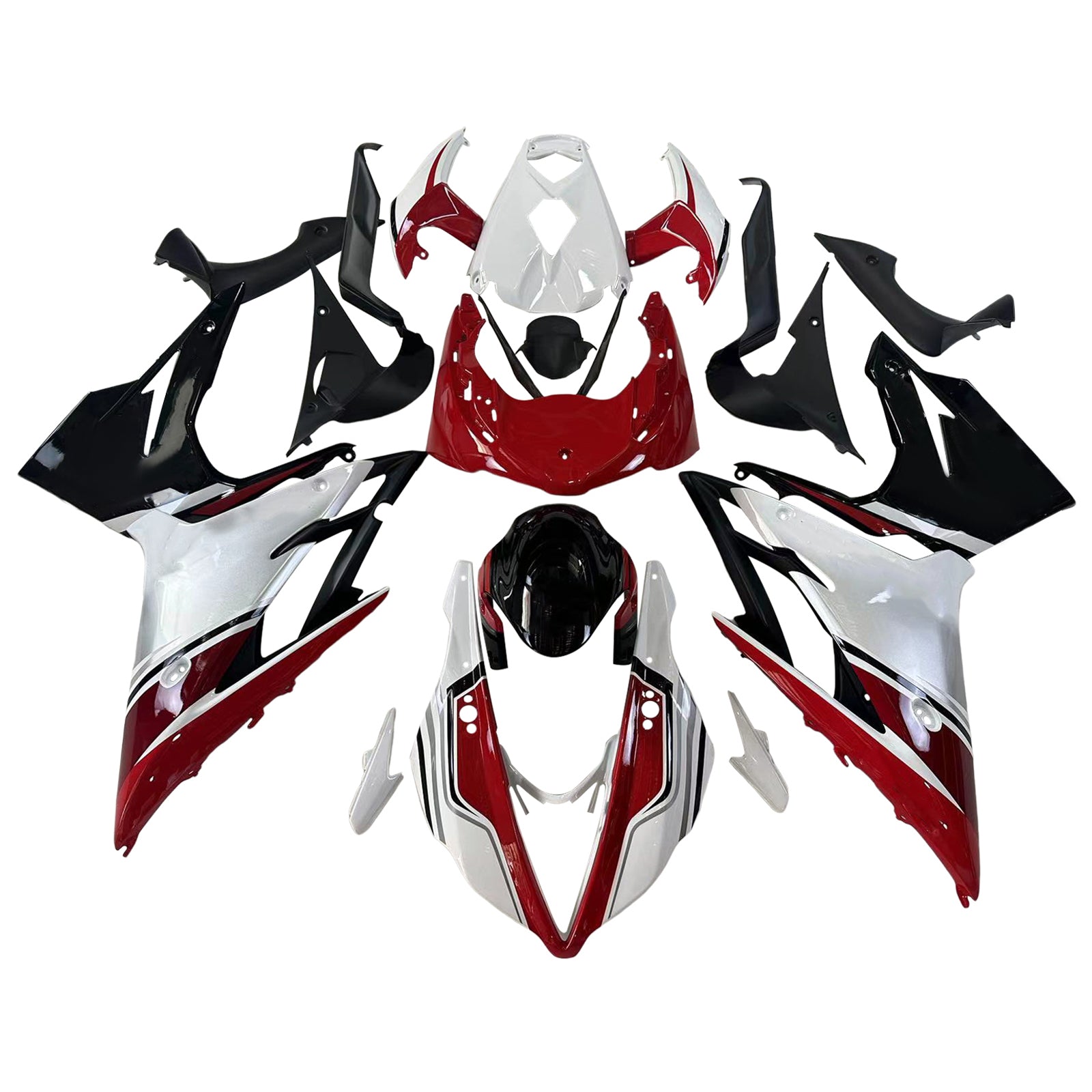 Amotopart Triumph Daytona 675 2013-2017 Red&White Style2 Fairing Kit