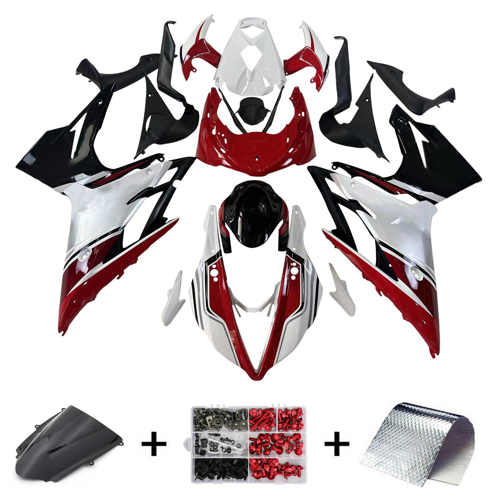 Amotopart Triumph Daytona 675 2013-2017 Red&White Style2 Fairing Kit