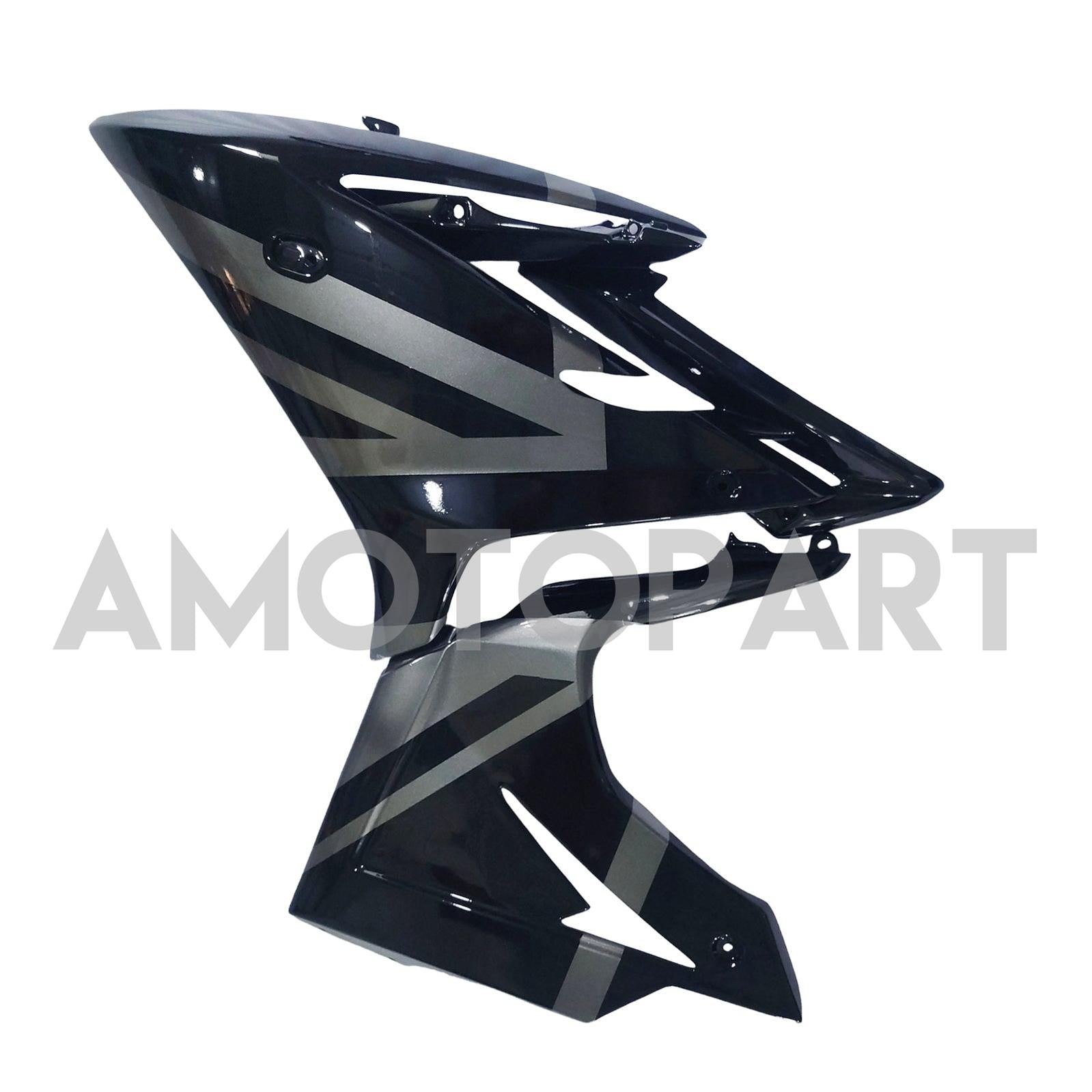 Amotopart 2013-2017 Triumph Daytona 675 Glossy Black Grey Fairing Kit