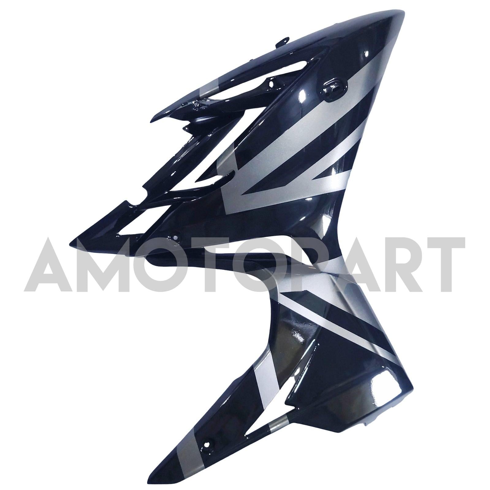 Amotopart 2013-2017 Triumph Daytona 675 Glossy Black Grey Fairing Kit