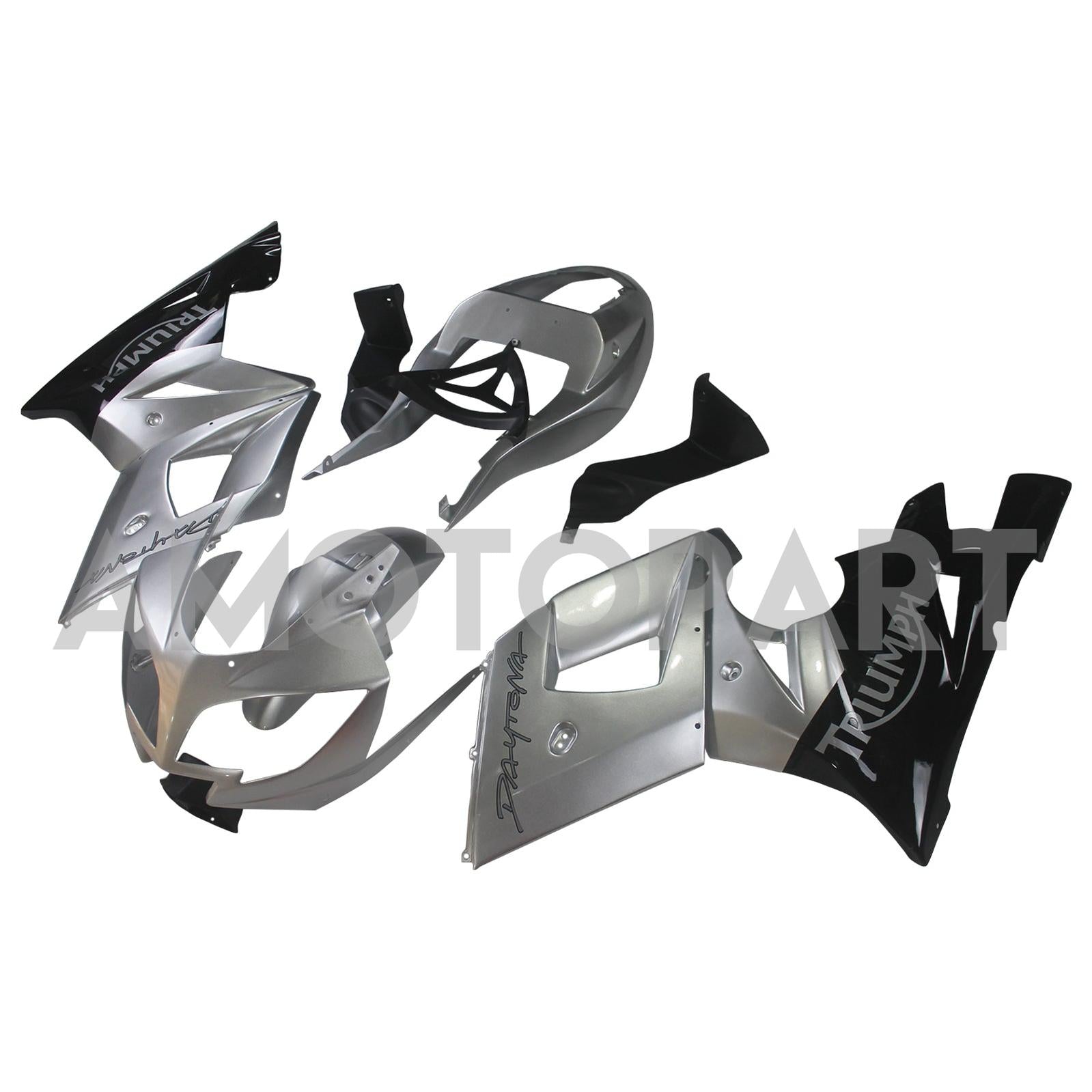 Amotopart Triumph 2002-2005 Daytona 600/650 Sliver&Black Fairing Kit