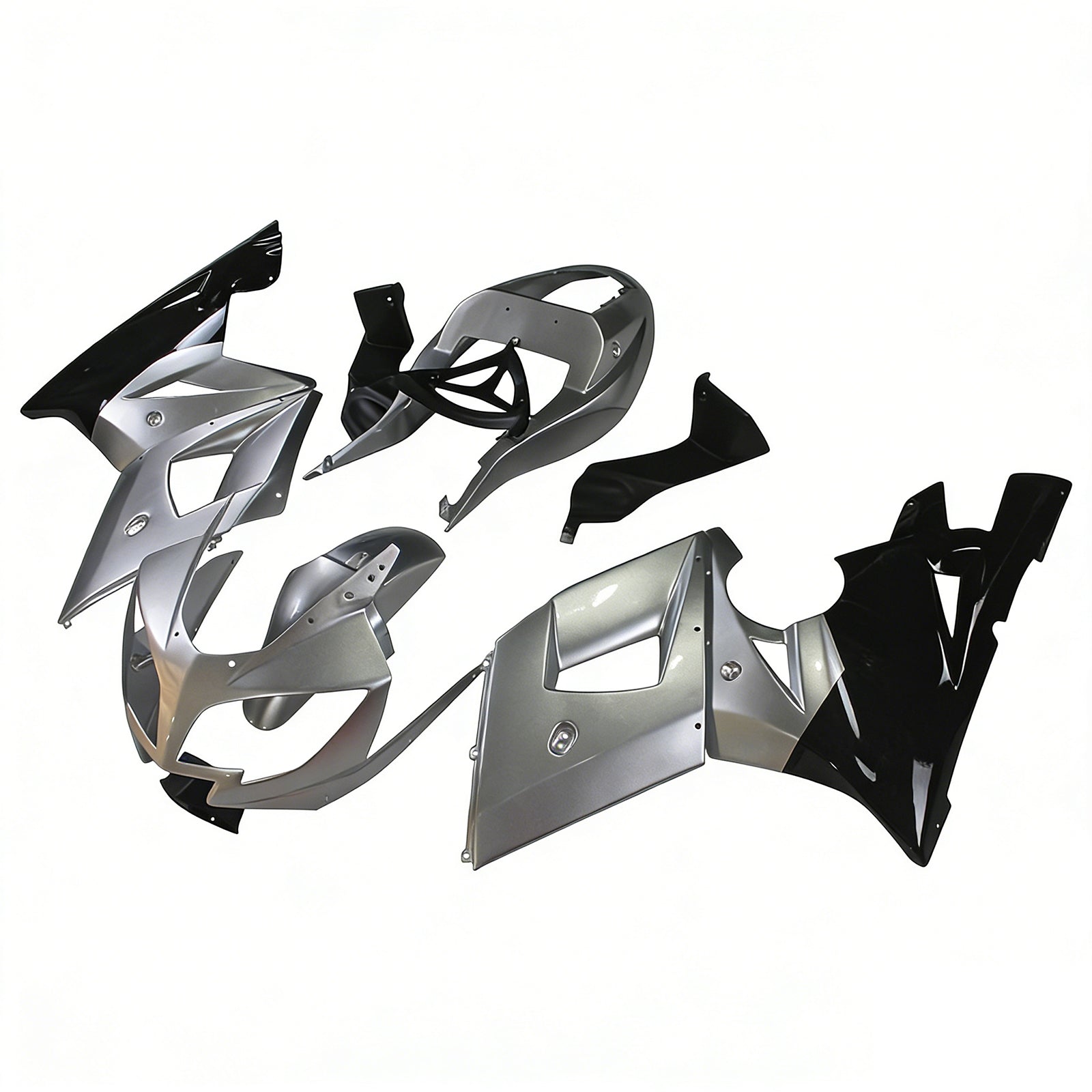 Amotopart Triumph 2002-2005 Daytona 600/650 Sliver&Black Fairing Kit
