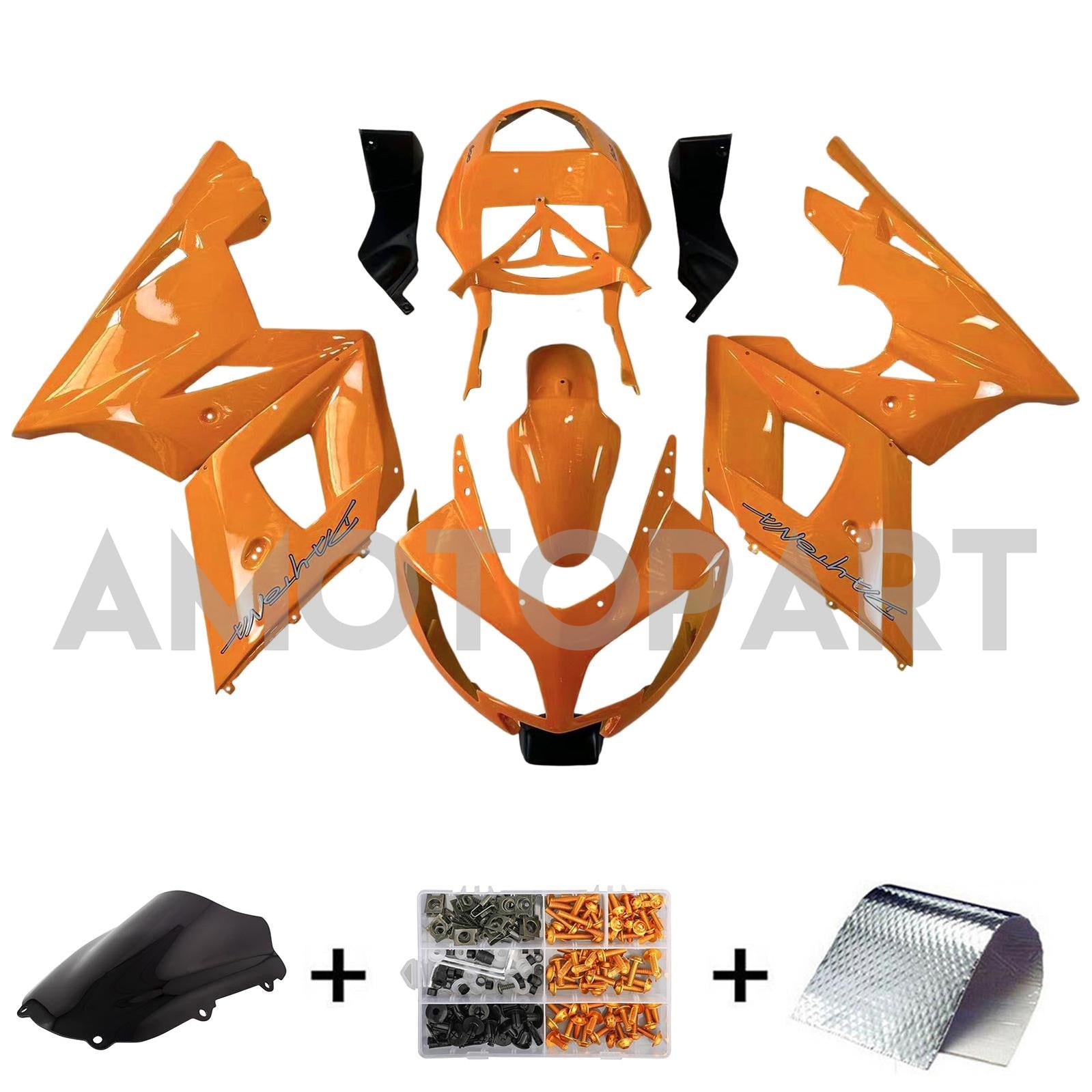 Amotopart Triumph 2002-2005 Daytona 600/650 Orange Fairing Kit