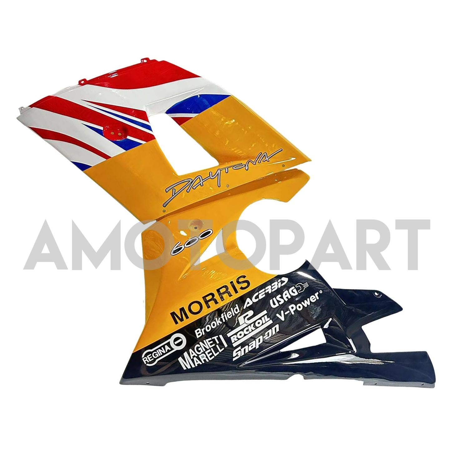 AMOTOPT 2002-2005 Triumph Daytona 600 650 Amarelo com Kit de Failing de bandeira