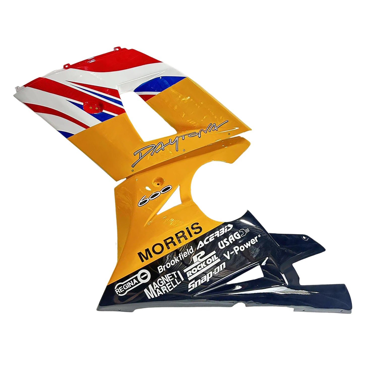 Amotopart 2002-2005 Triumph Daytona 600 650 Yellow with Flag Fairing Kit