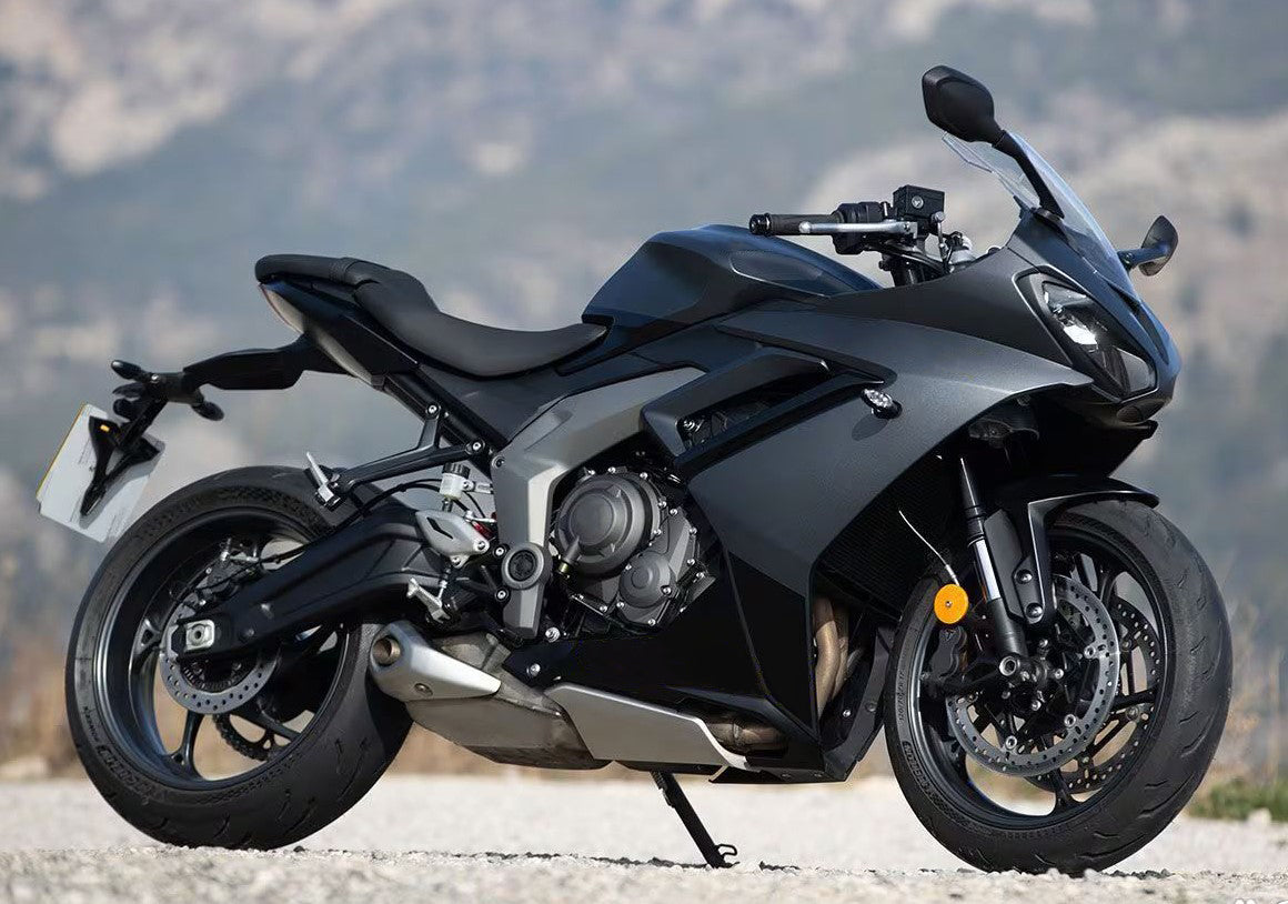 Amotopart 2024–2025 Triumph Daytona 660 mattschwarzes Verkleidungsset