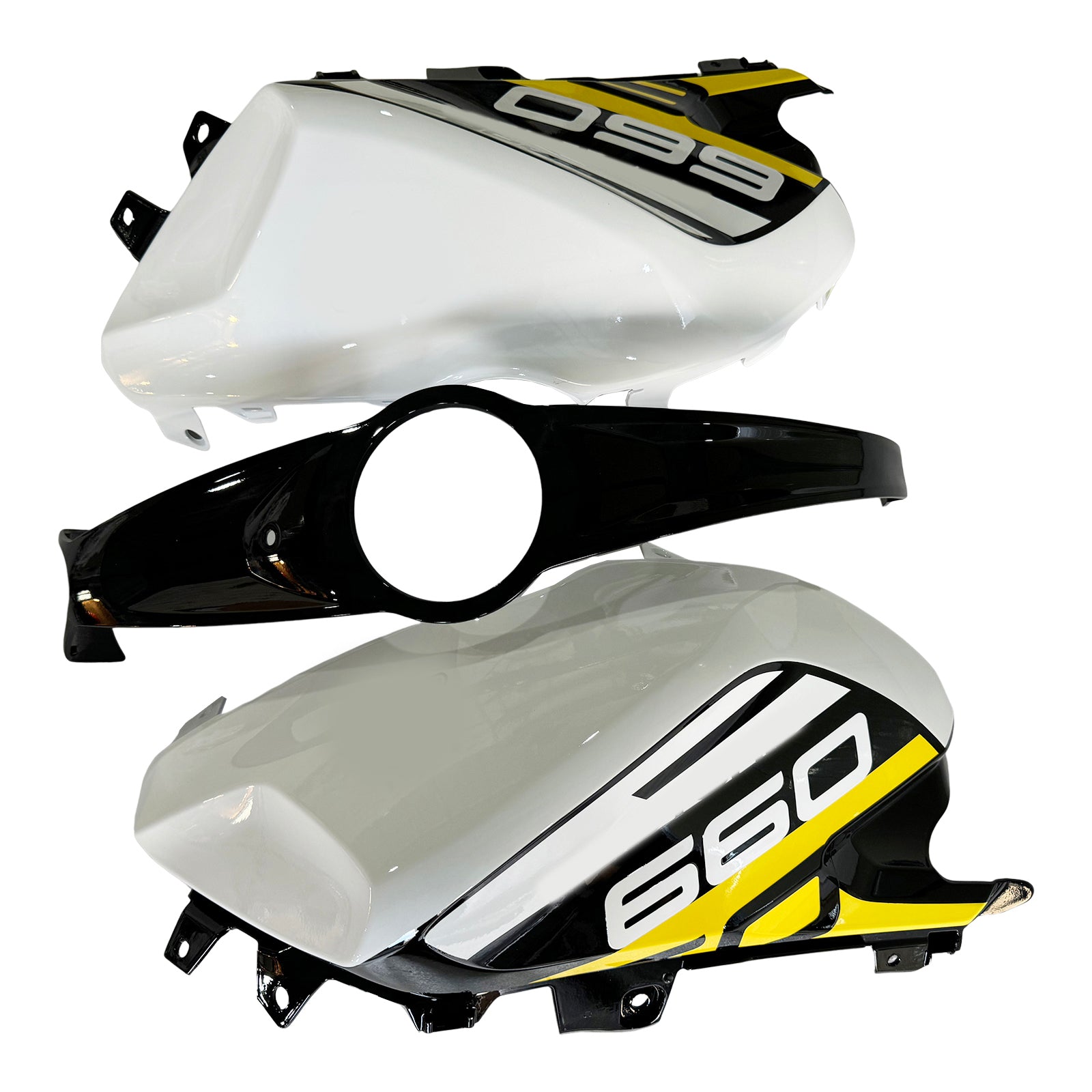 Amotopart 2024-2025 Triumph Daytona 660 Yellow Black White Fairing Kit