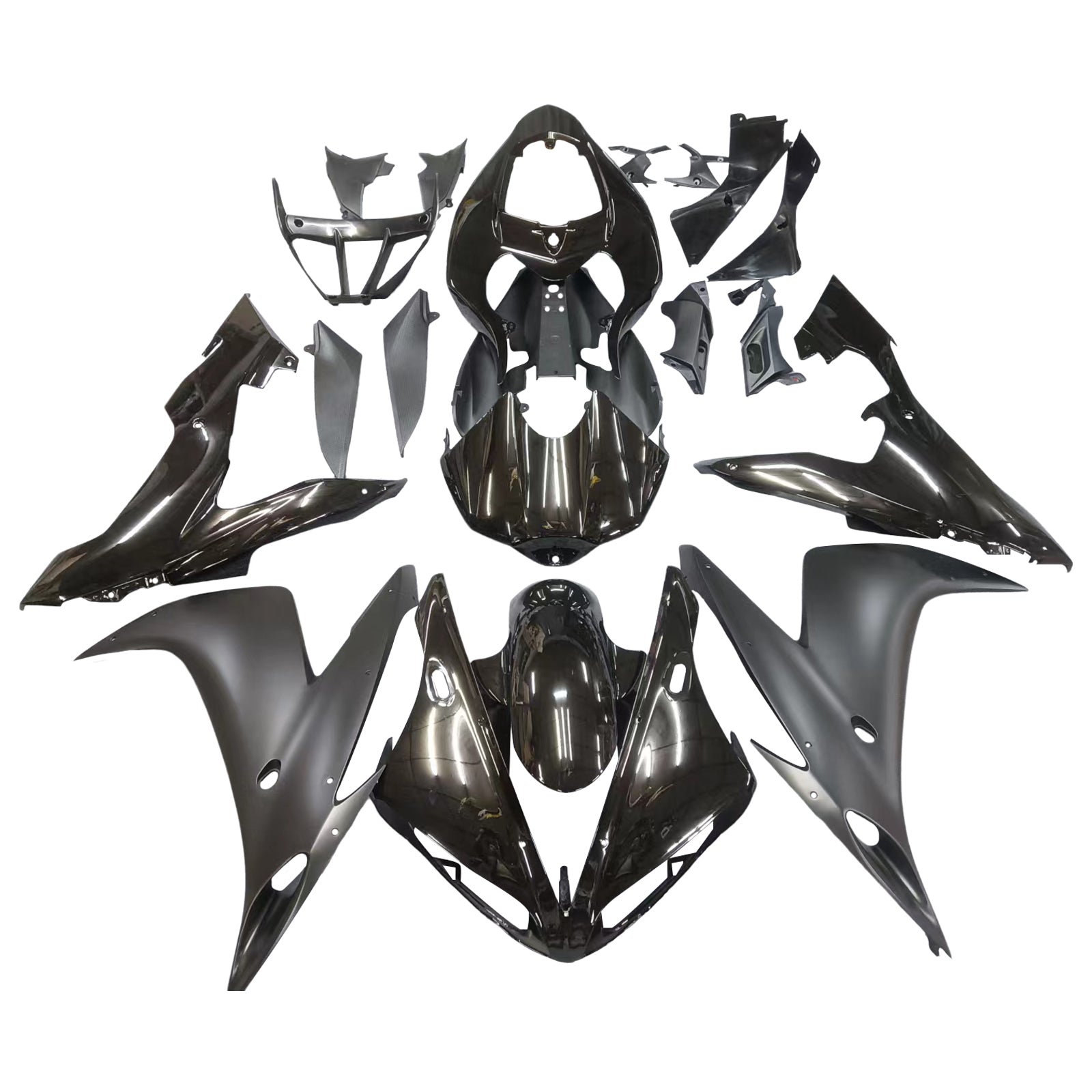 Amotopart 2004-2006 Yamaha YZF R1 Fairing Gloss Matt Black Fairing Kit