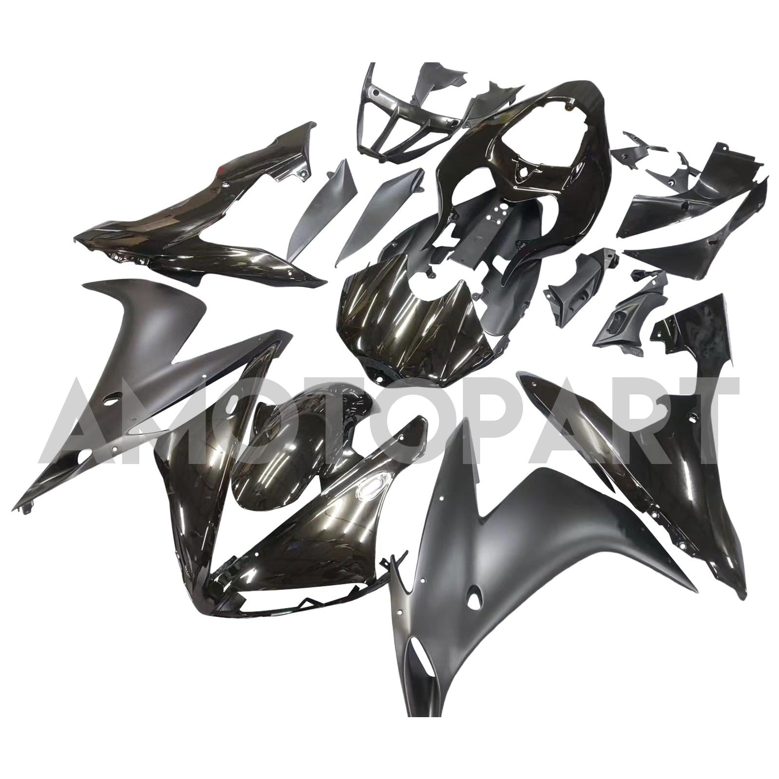 Amotopart 2004-2006 Yamaha Yzf R1 Fairing Gloss Matt Black Fairing Kit