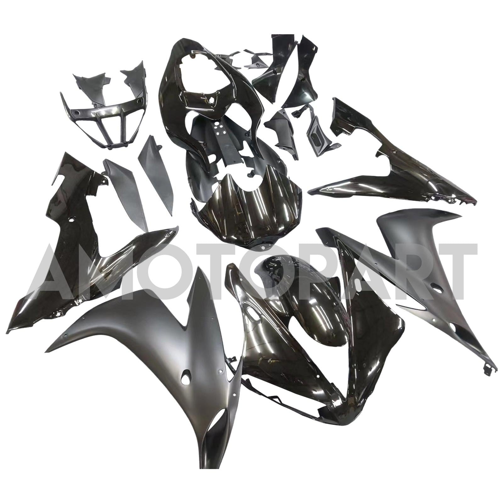 Amotopart 2004-2006 Yamaha Yzf R1 Fairing Gloss Matt Black Fairing Kit