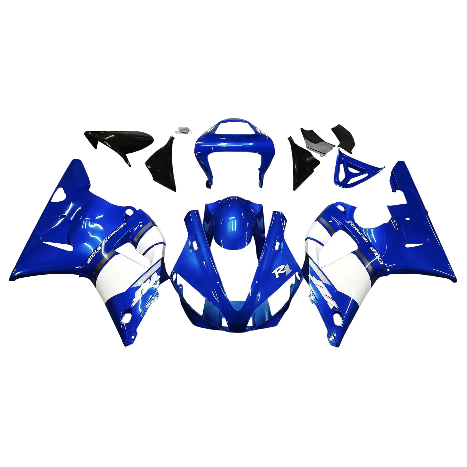 Amotopart Carene Yamaha YZF R1 2000-2001 Carena Kit Carena Blu