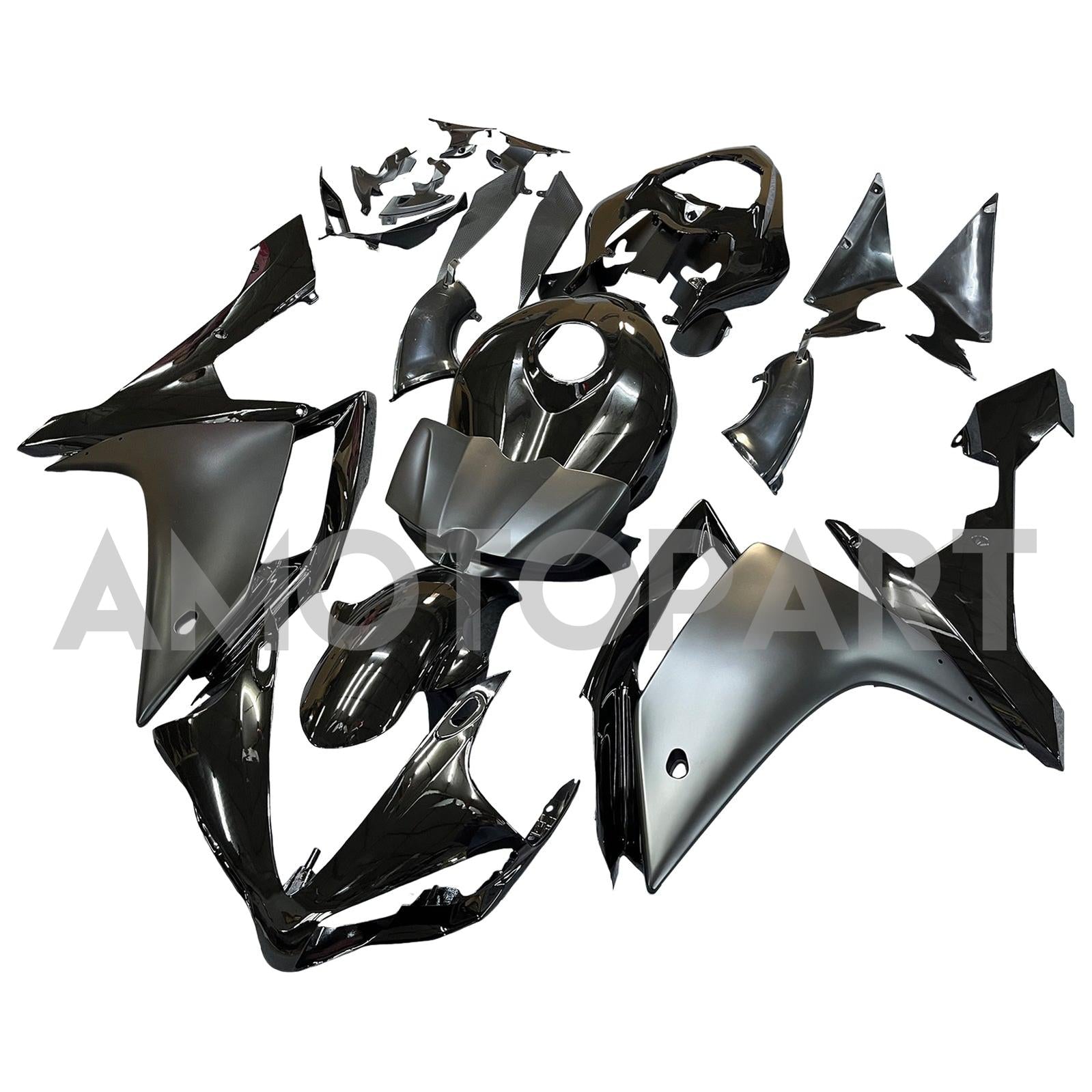 Amotopart 2007-2008 Yamaha YZF R1 FAILING GLOSS Matt Black Kit