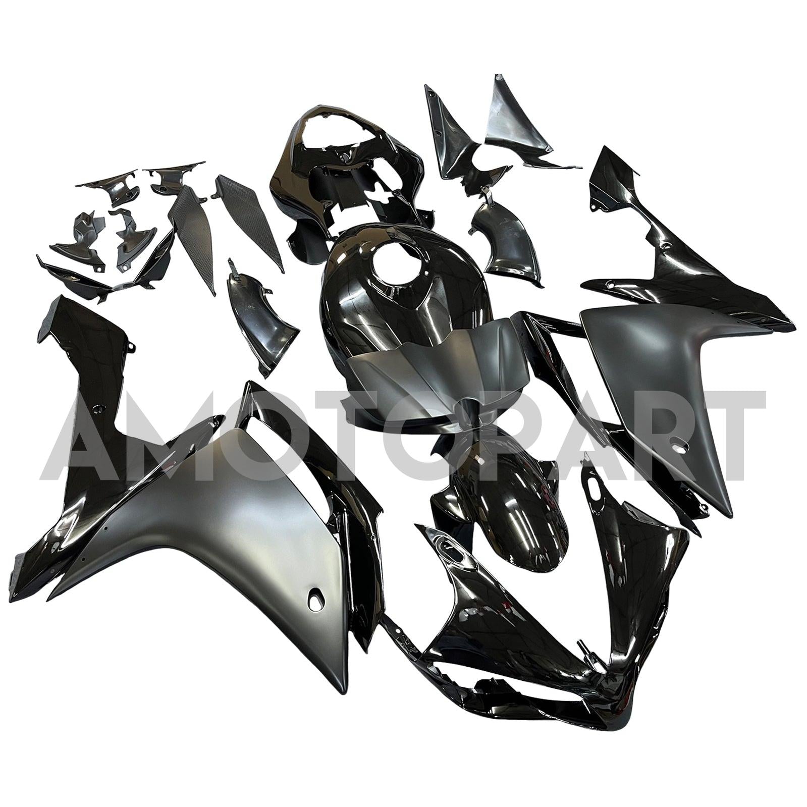 Amotopart 2007-2008 Yamaha YZF R1 FAILING GLOSS Matt Black Kit