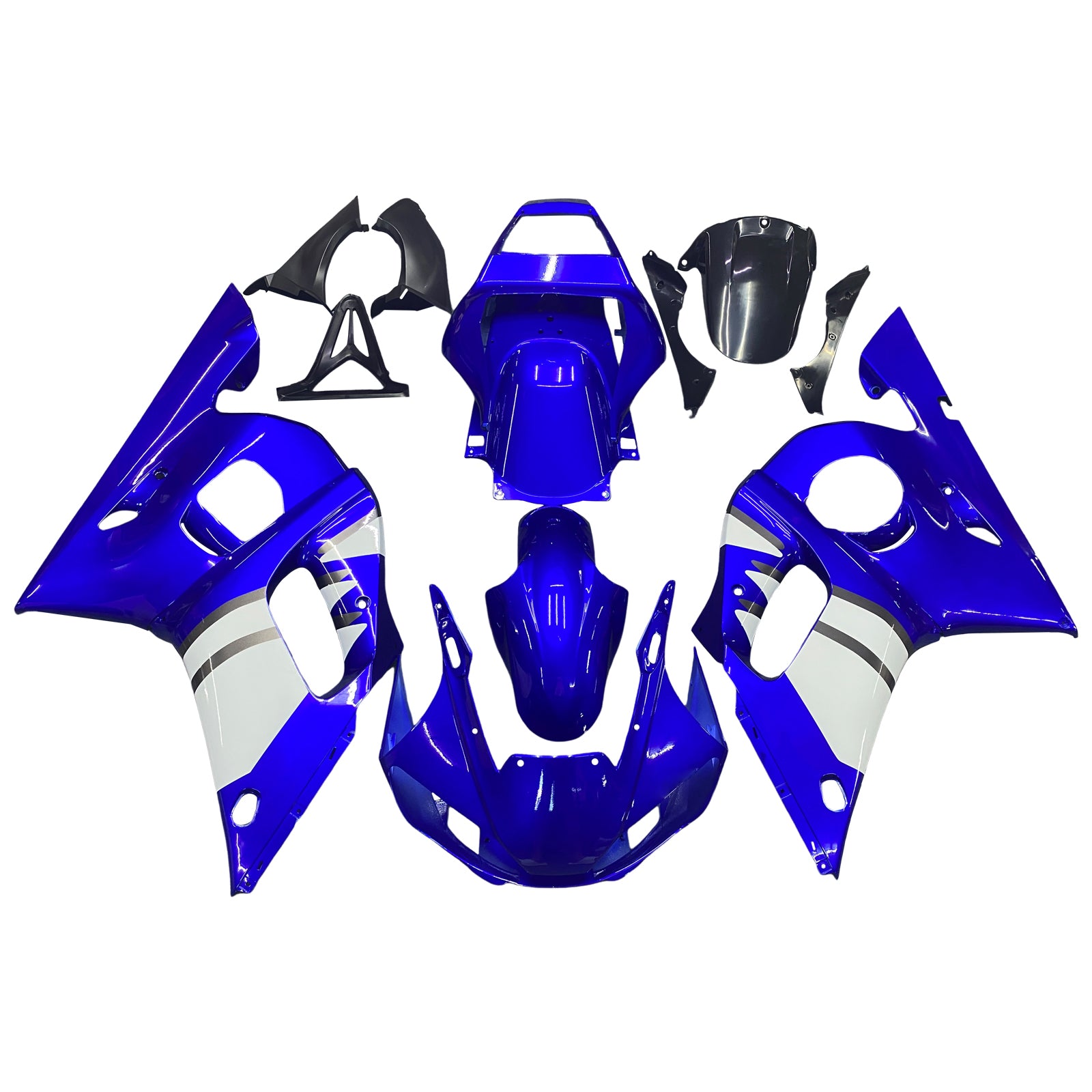 Amotopart 1998-2002 Yamaha YZF R6 Fairing Blue White Fairing Kit