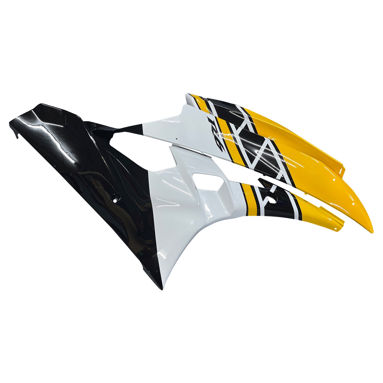Amotopart 2006 2007 Yamaha YZF-R6 Fairing Yellow White Kit